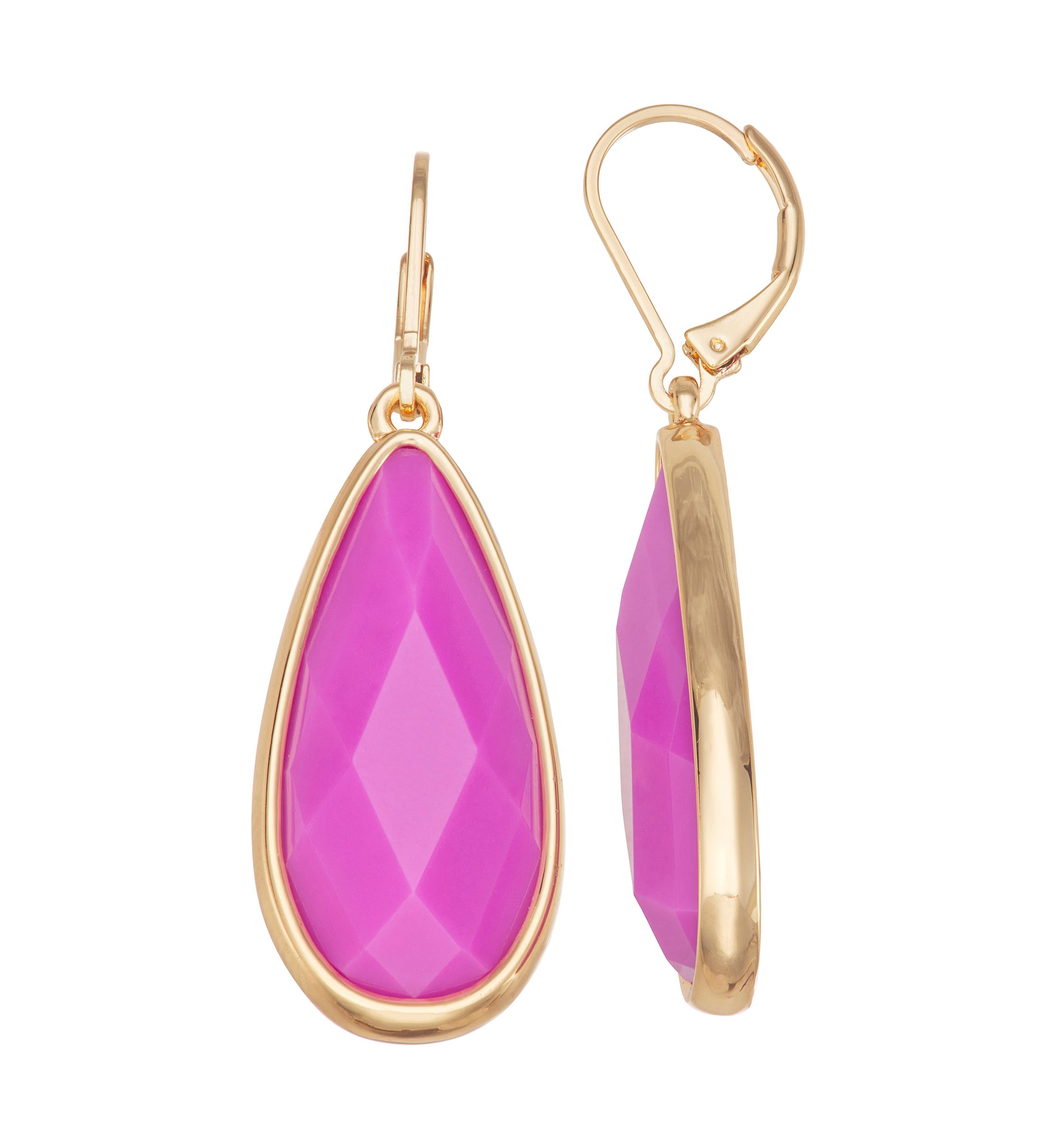 Teardrop Lever Back Earrings