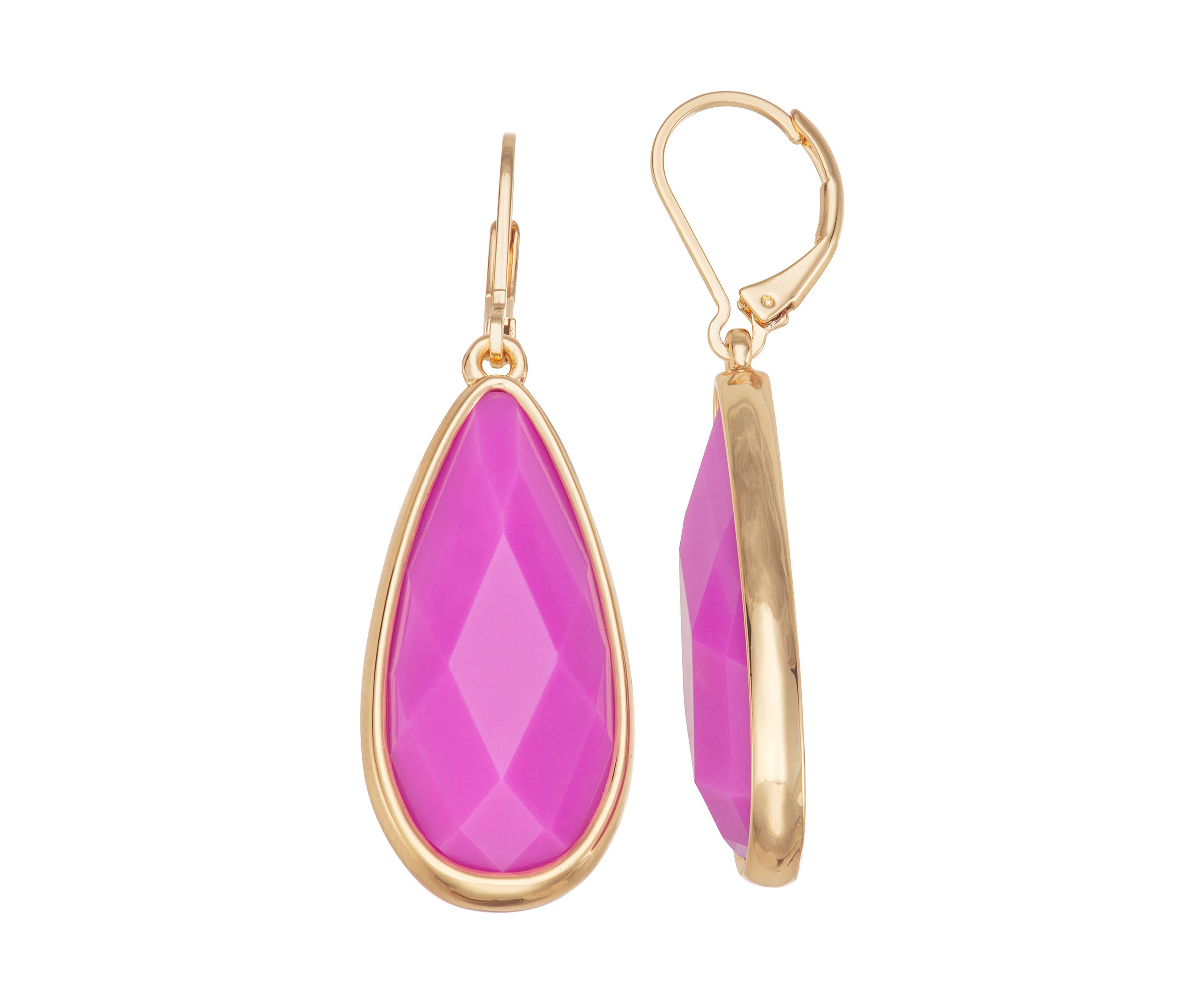 Teardrop Lever Back Earrings
