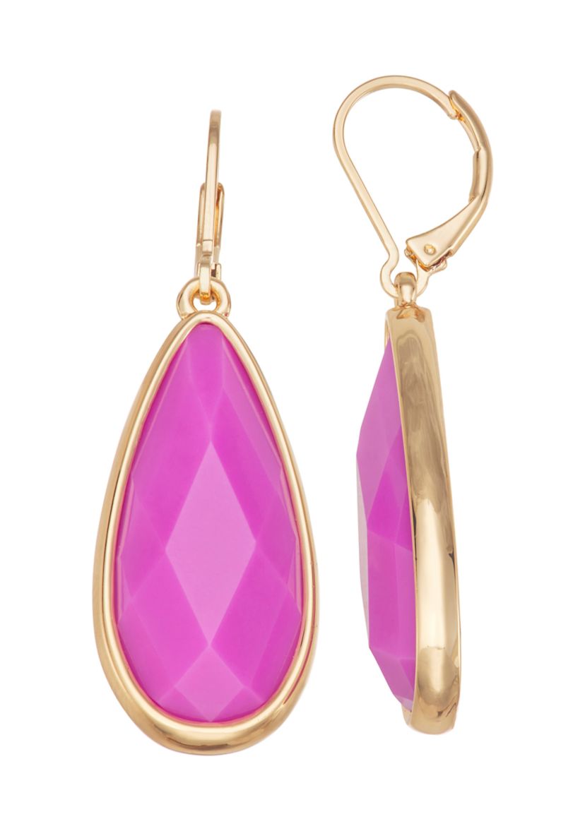 Teardrop Lever Back Earrings