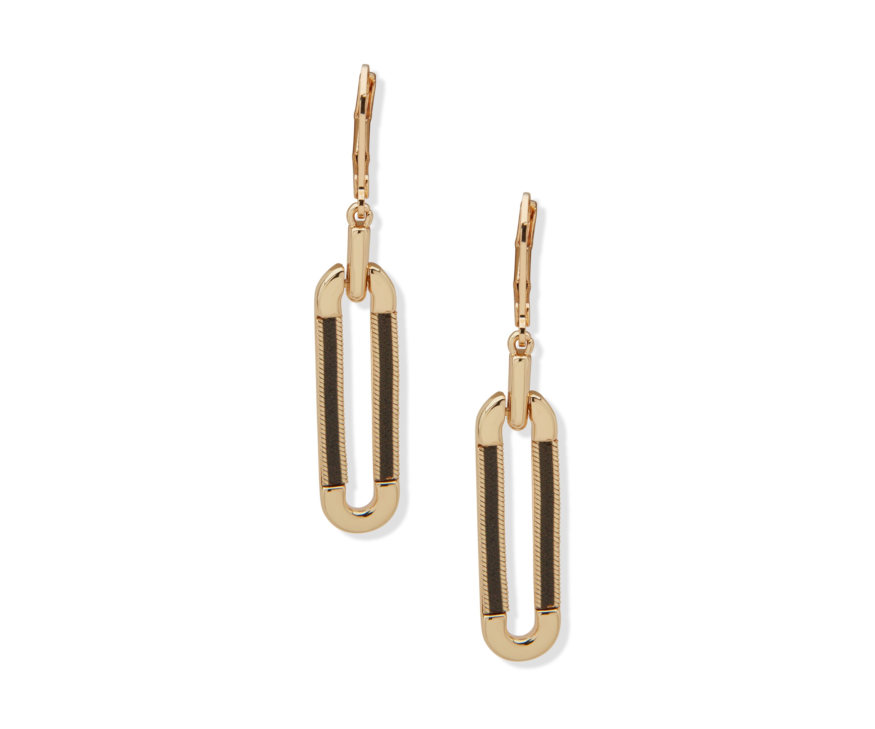 Two Tone Multi Link Drop Earrings
