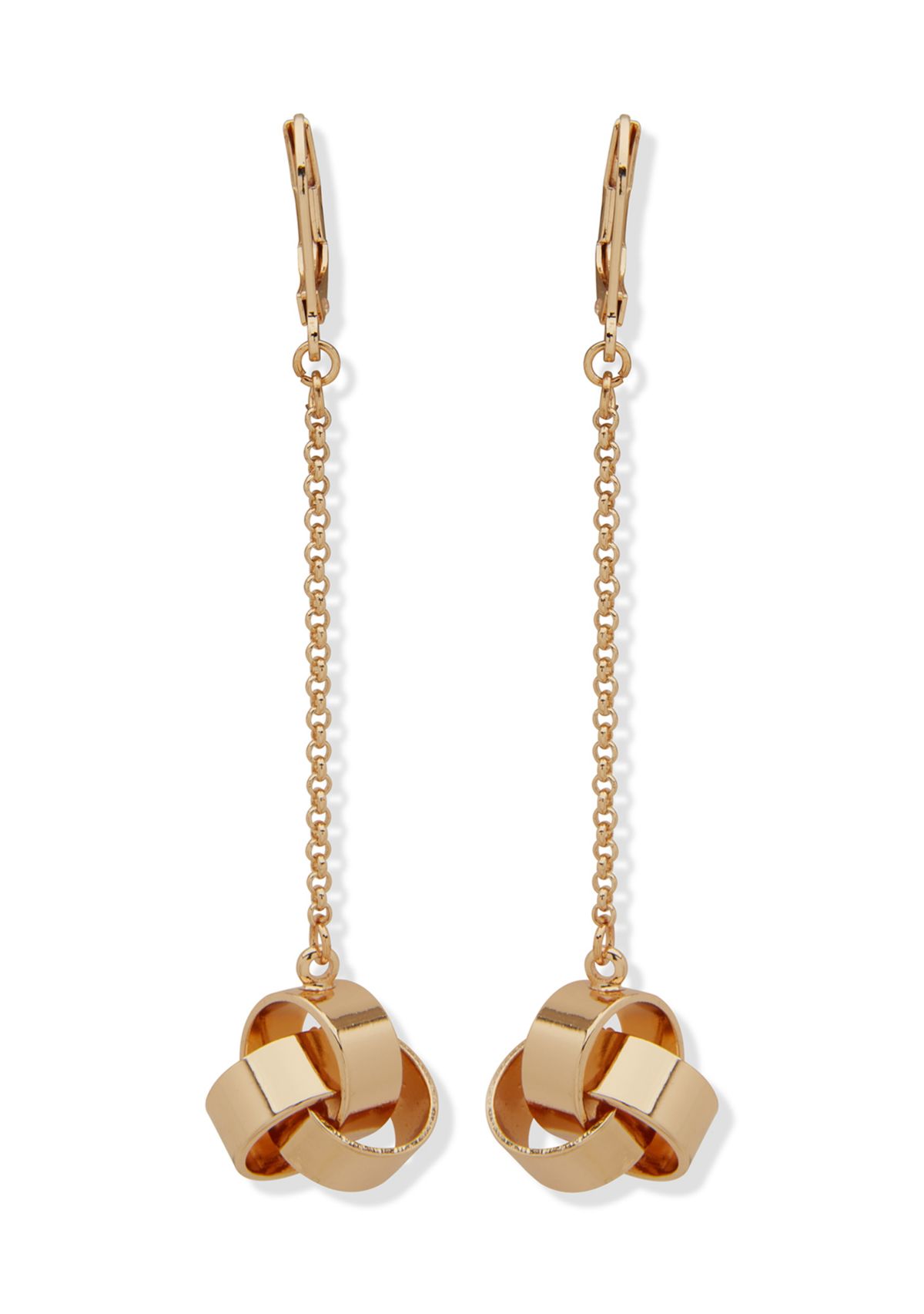 Knot Chain Linear Earrings