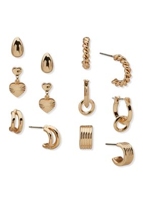 Nine West Multi Gold Tone Earring Set