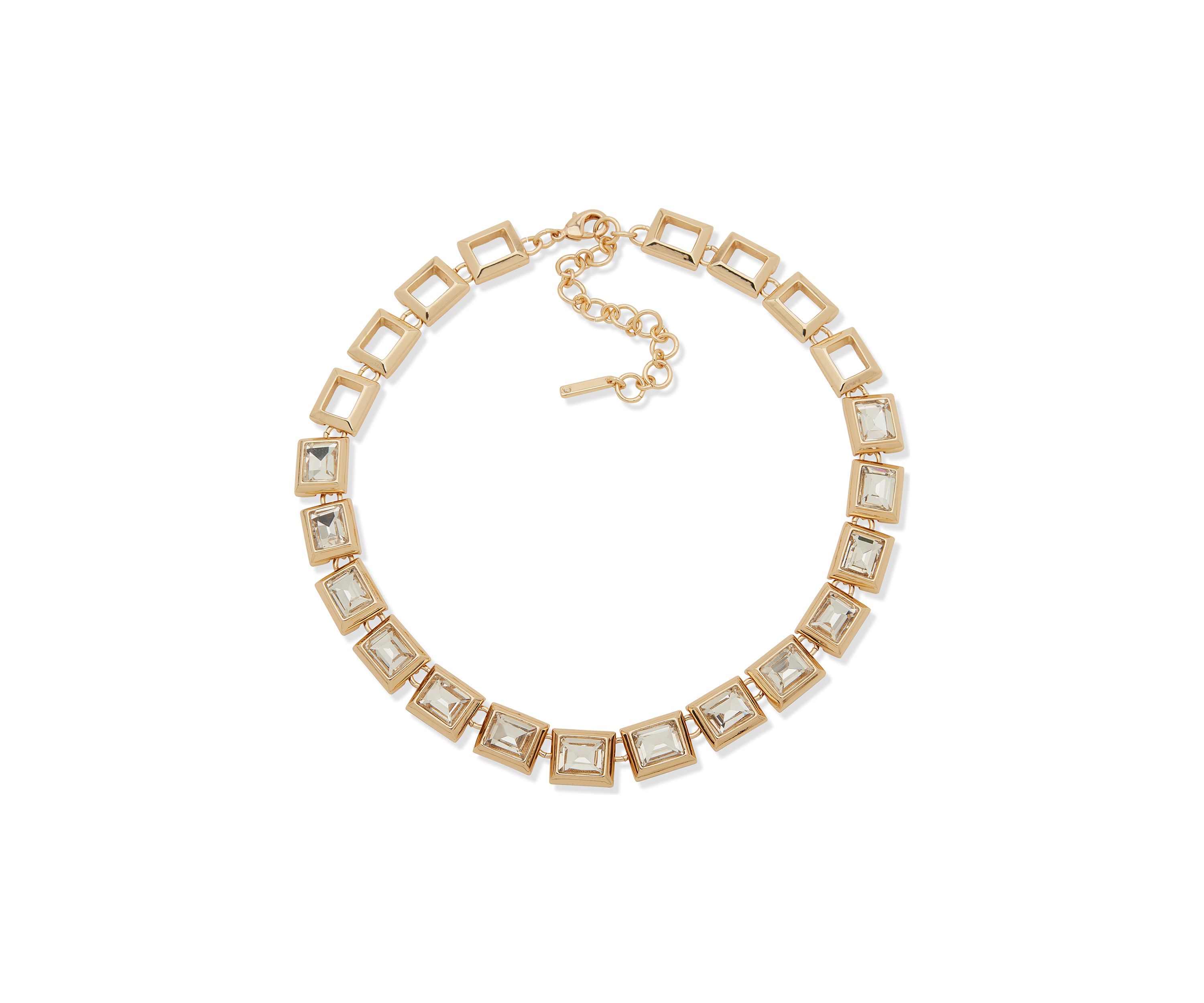 Gold Tone Crystal Collar Necklace