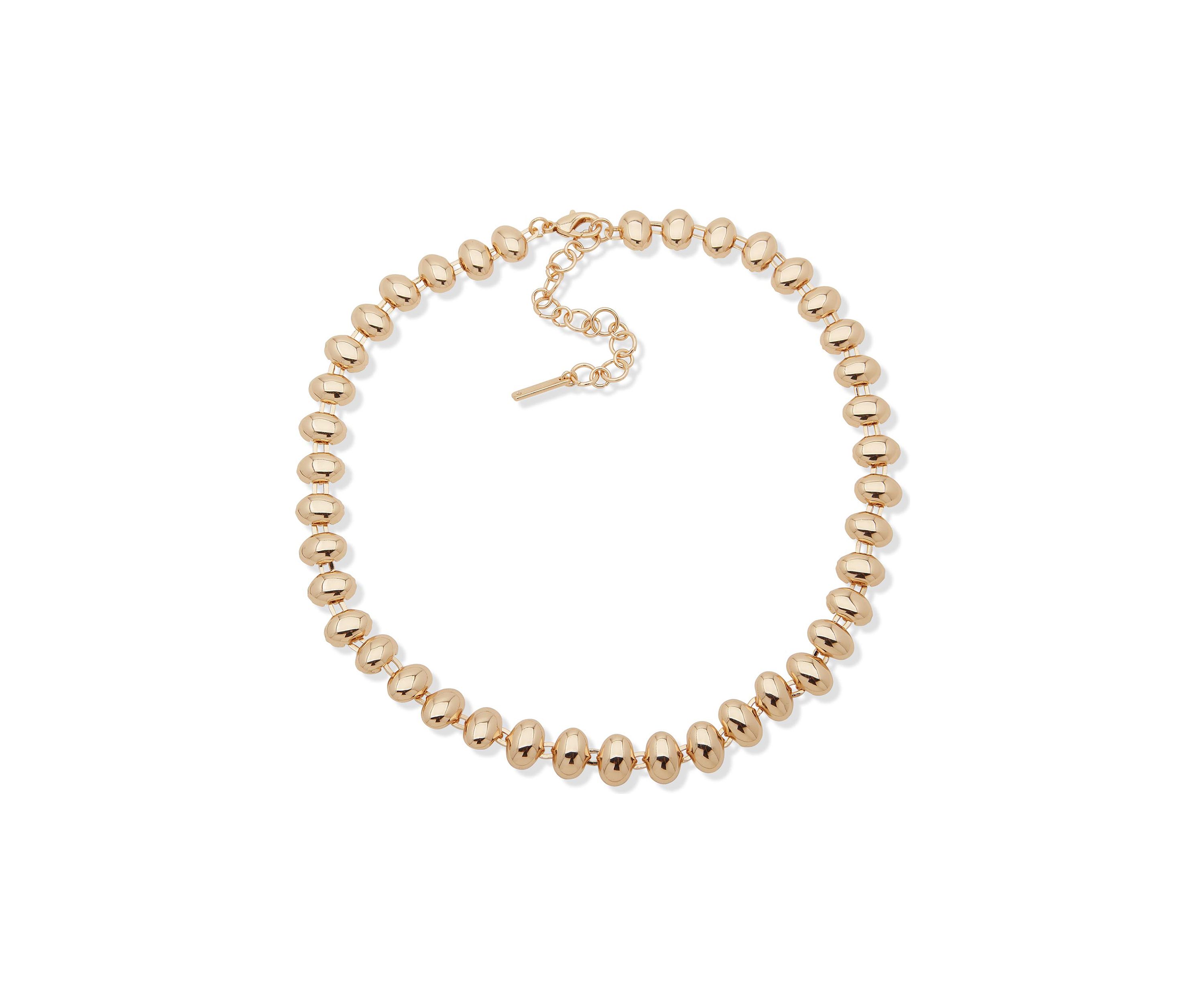 Gold Tone Golden Egg Collar Necklace