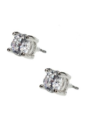 Nine West Genuine Cubic Zirconia Stud Earrings, Silver