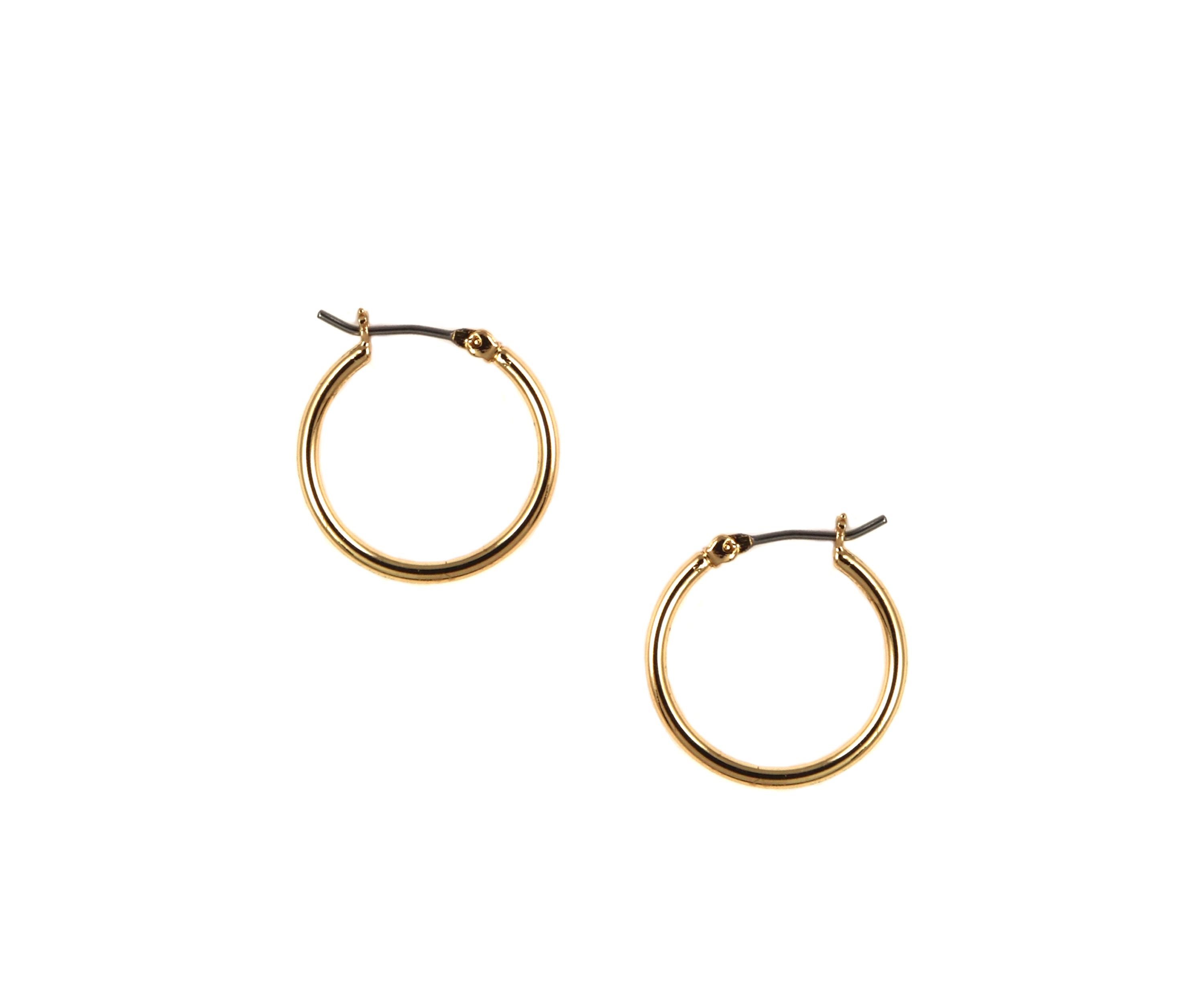 Pierced Gold-Tone Hoop Earrings