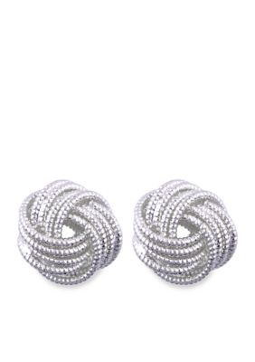 Knot Button Earring