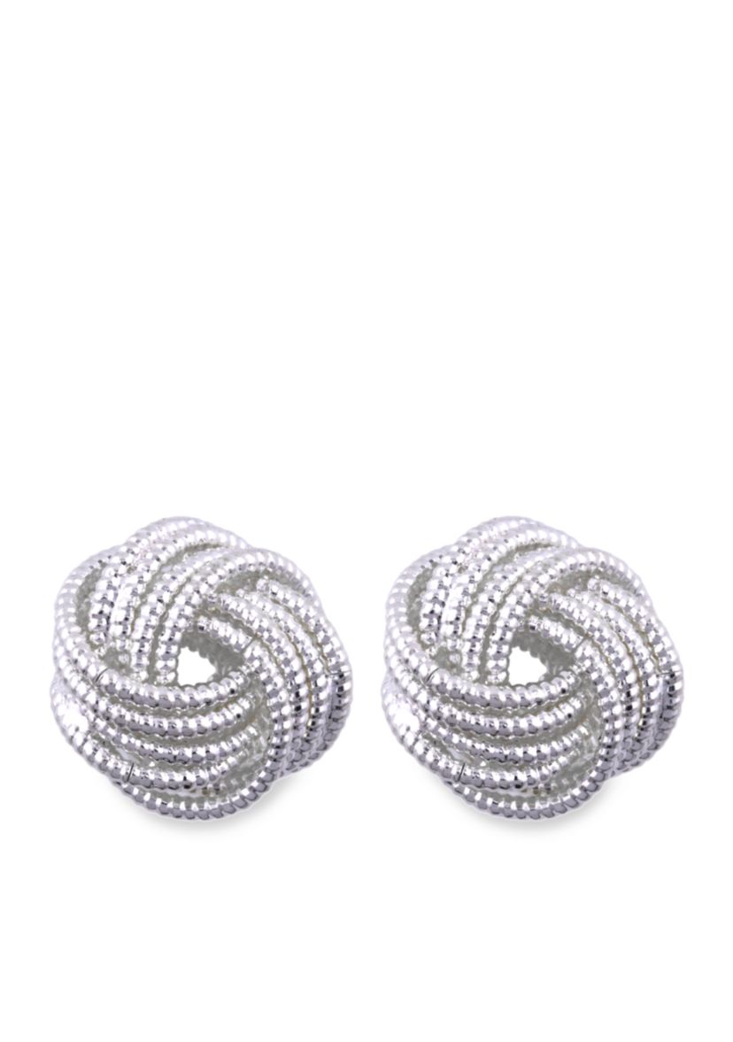 Knot Button Earring