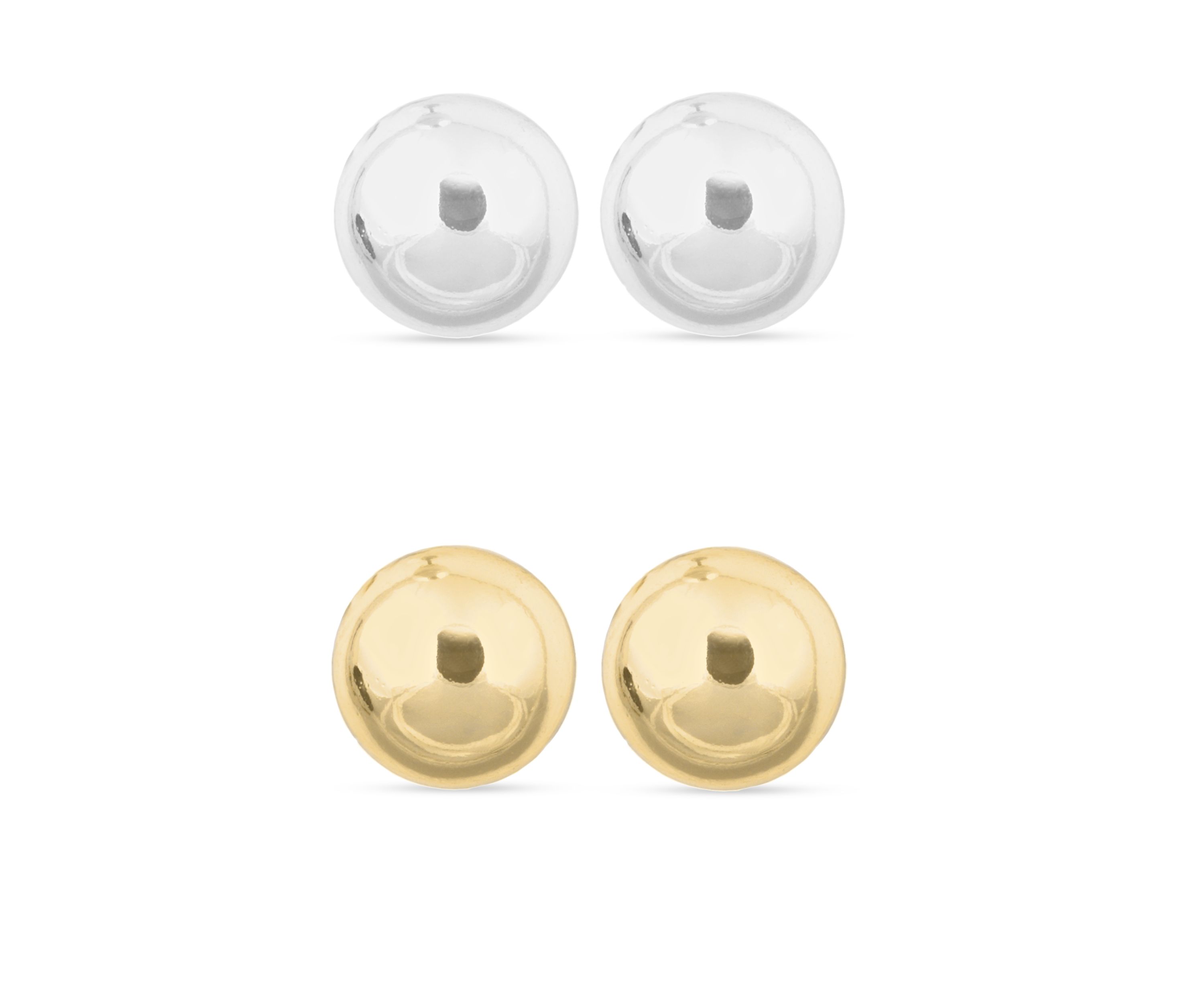 Silver and Gold Stud Earring Set
