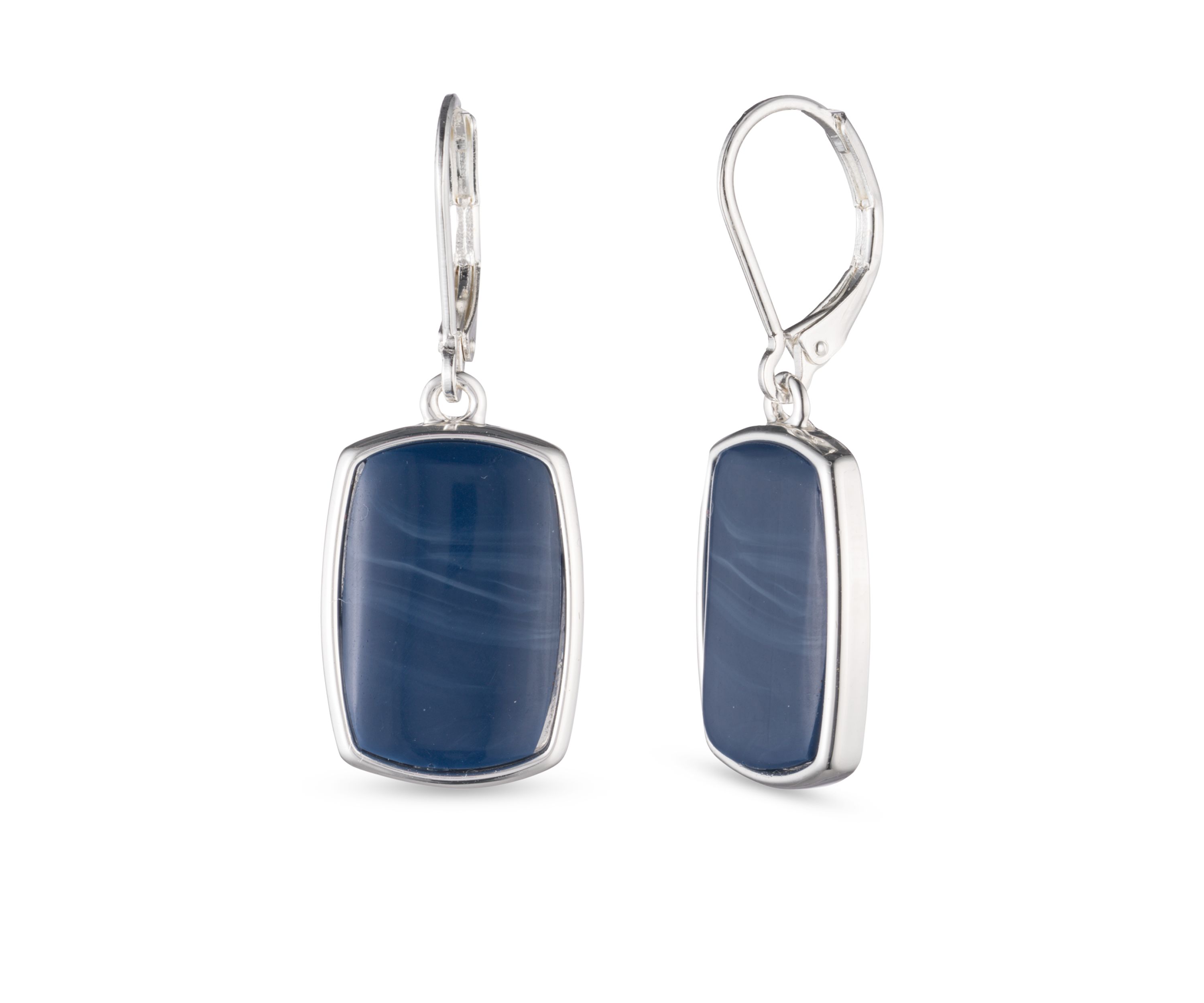 Silver-Tone Large Drop Earrings