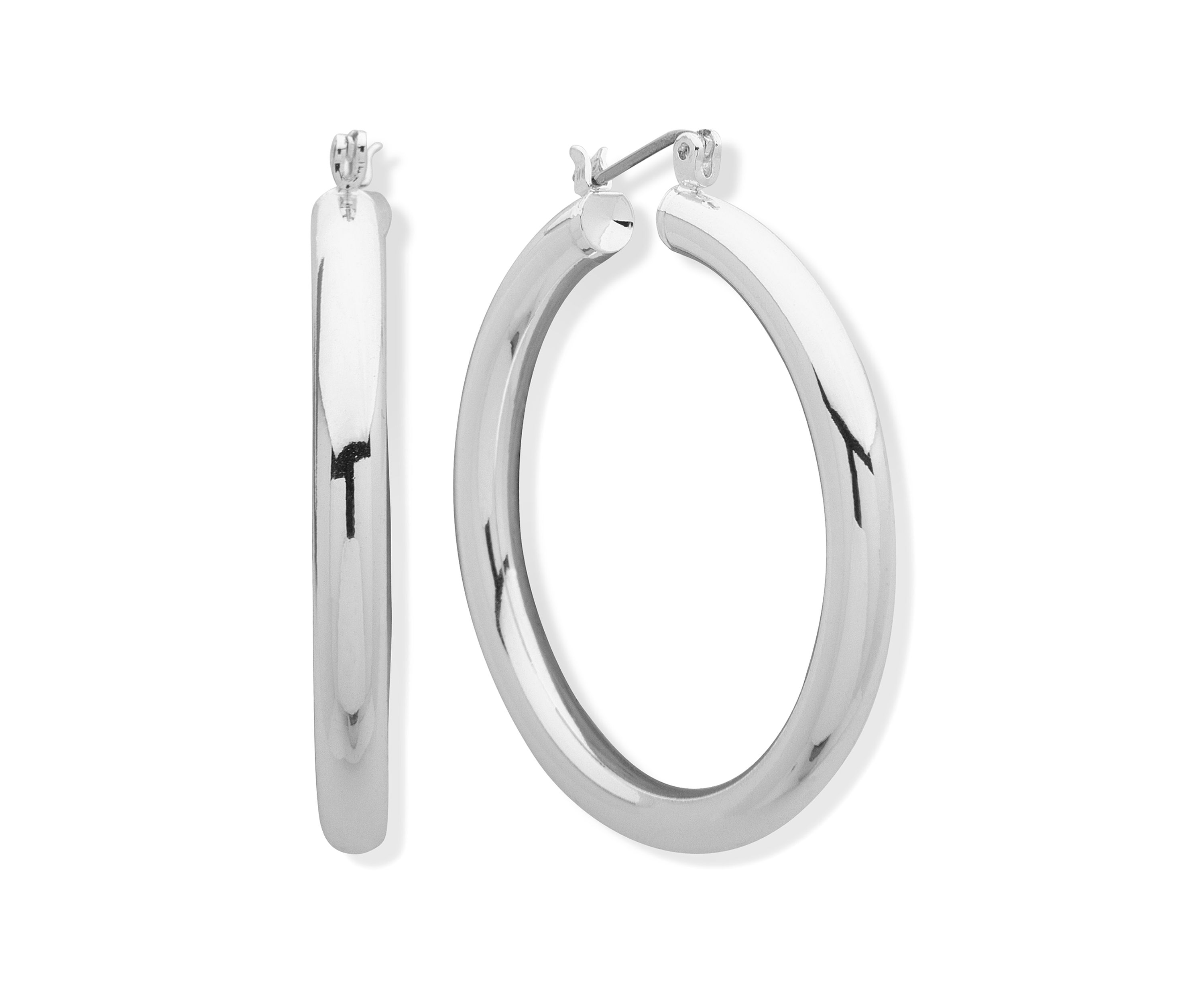 Round Tubular Click Top Hoop Earrings