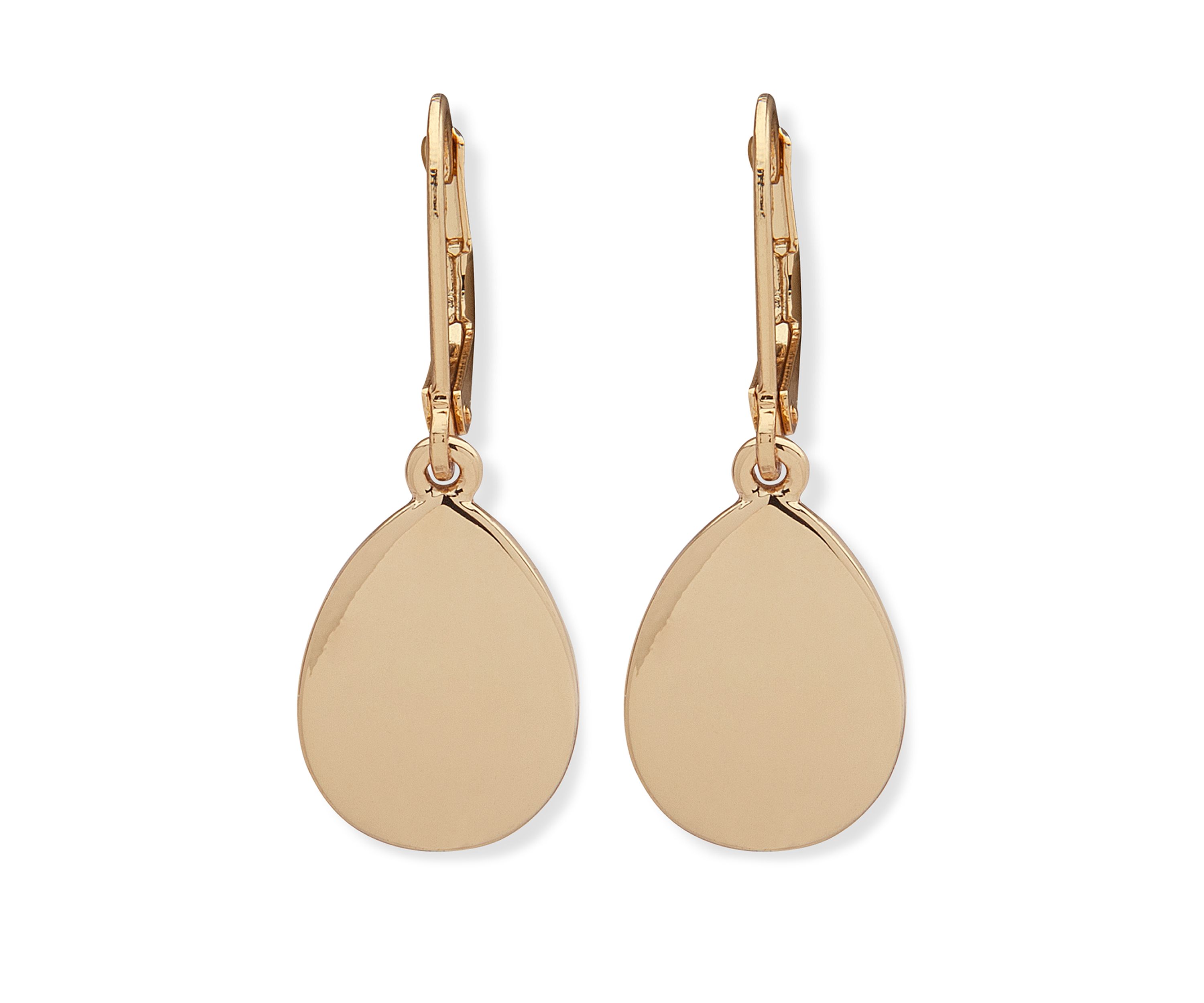 Gold Tone Teardrop Earrings