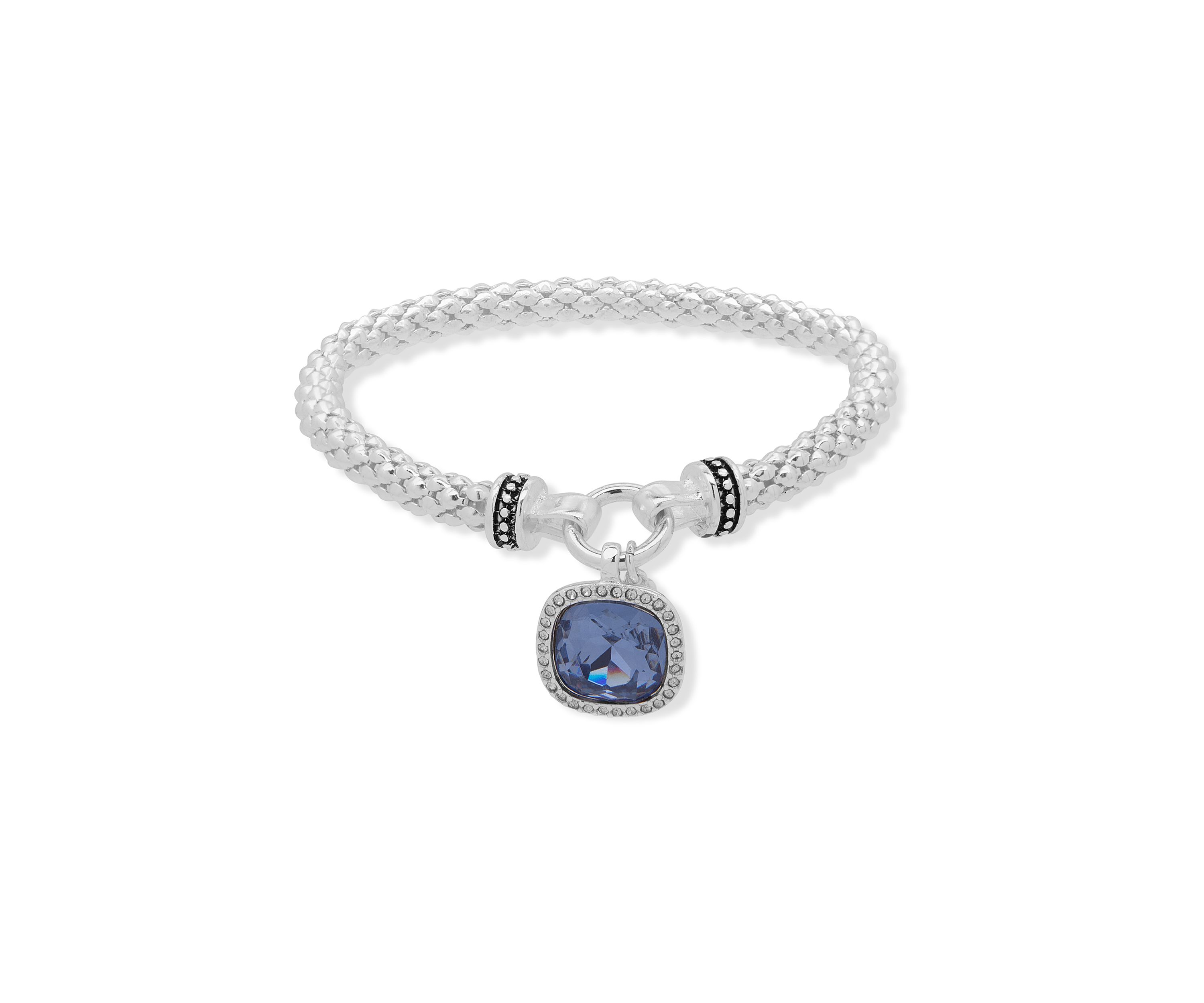 Silver Tone Stretch Boxed Bracelet