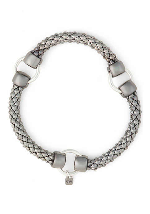 Two-Tone Small Ring Stretch Bracelet - Boxed 