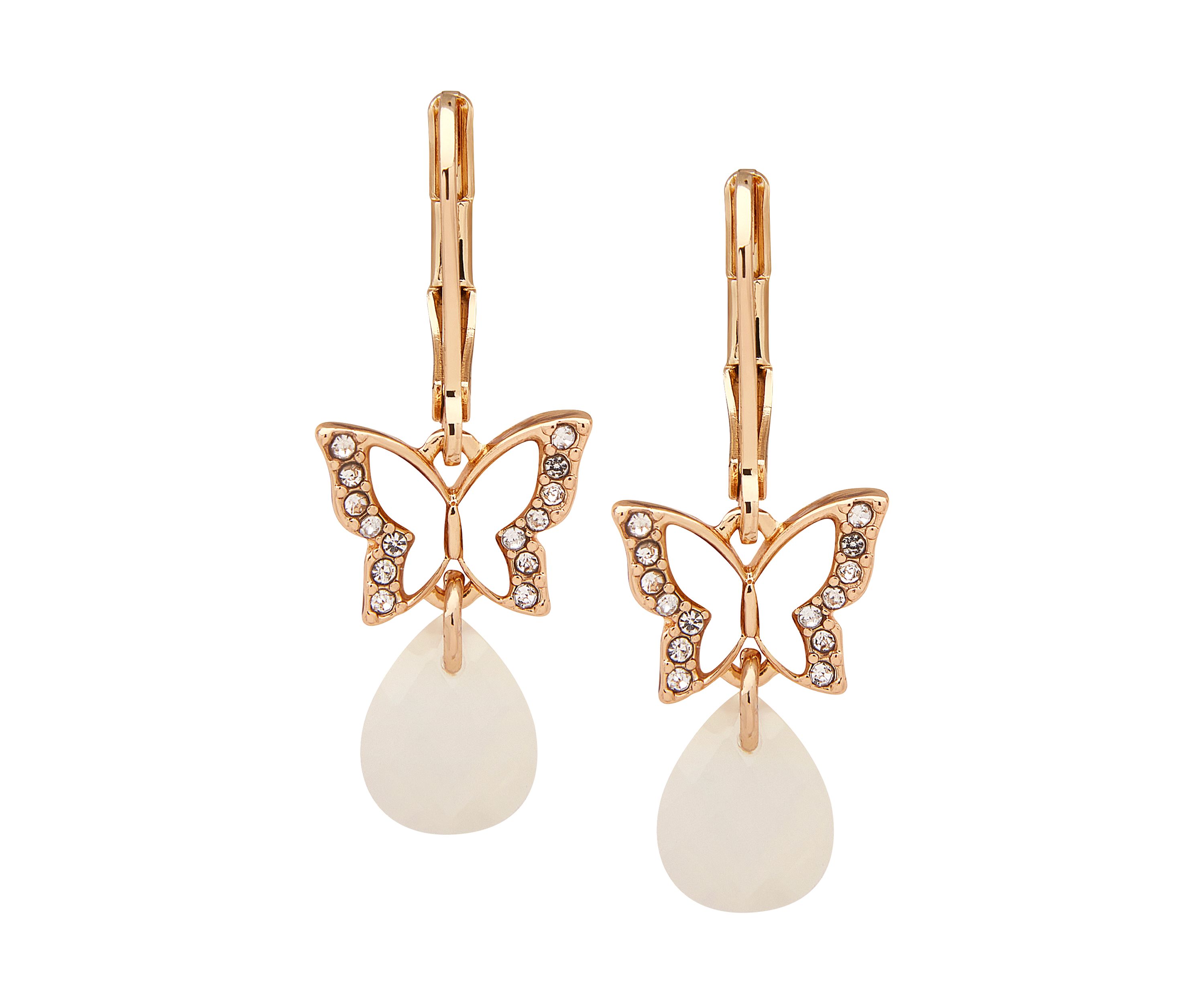 Butterfly Stone Drop Earrings