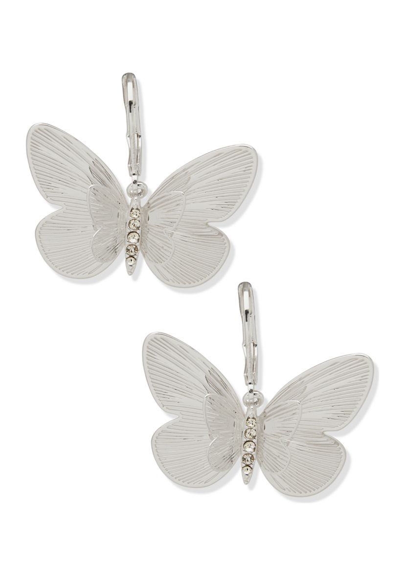 Butterfly Crystal Drop Earrings