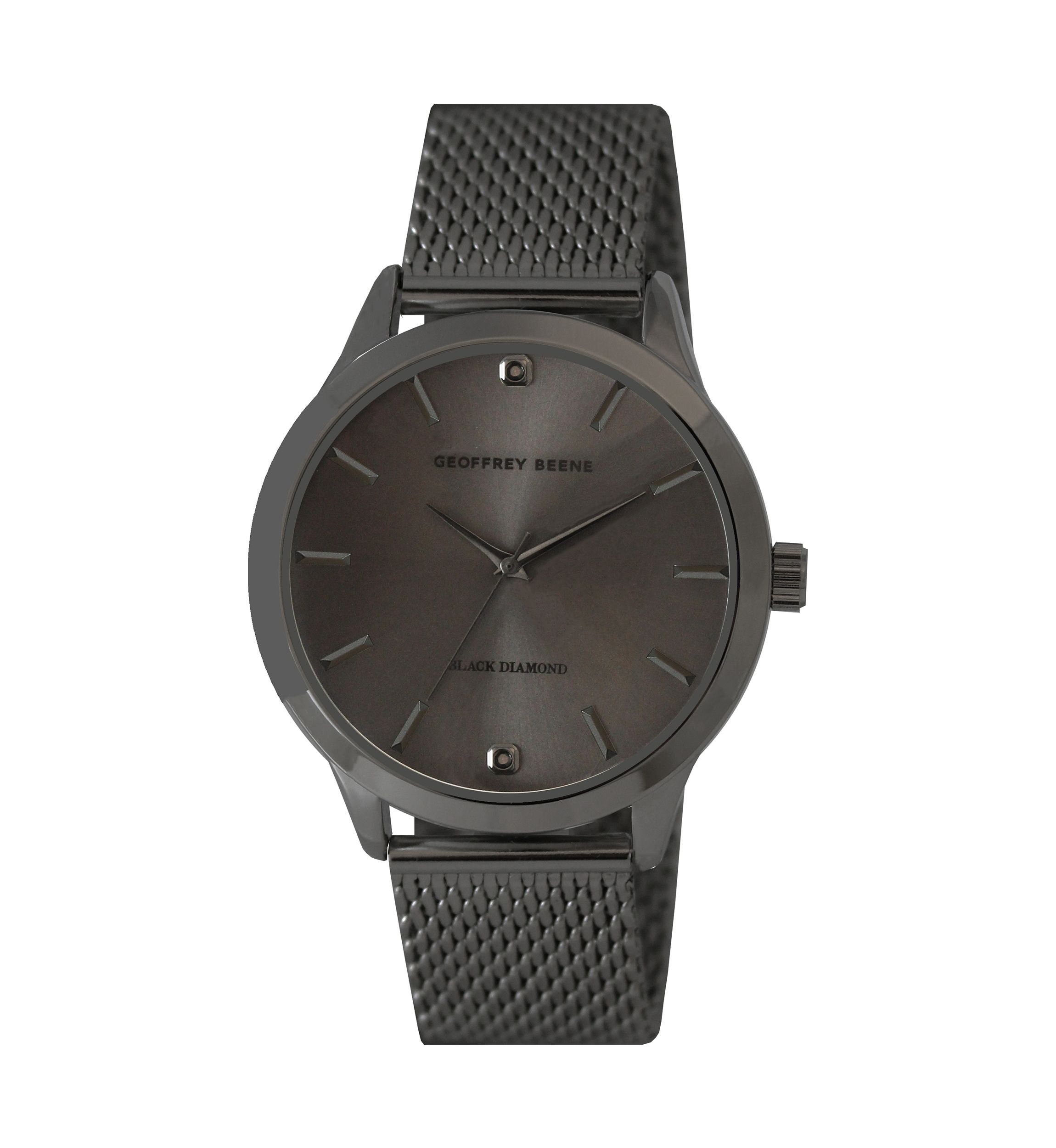 Black Diamond Mesh Watch 