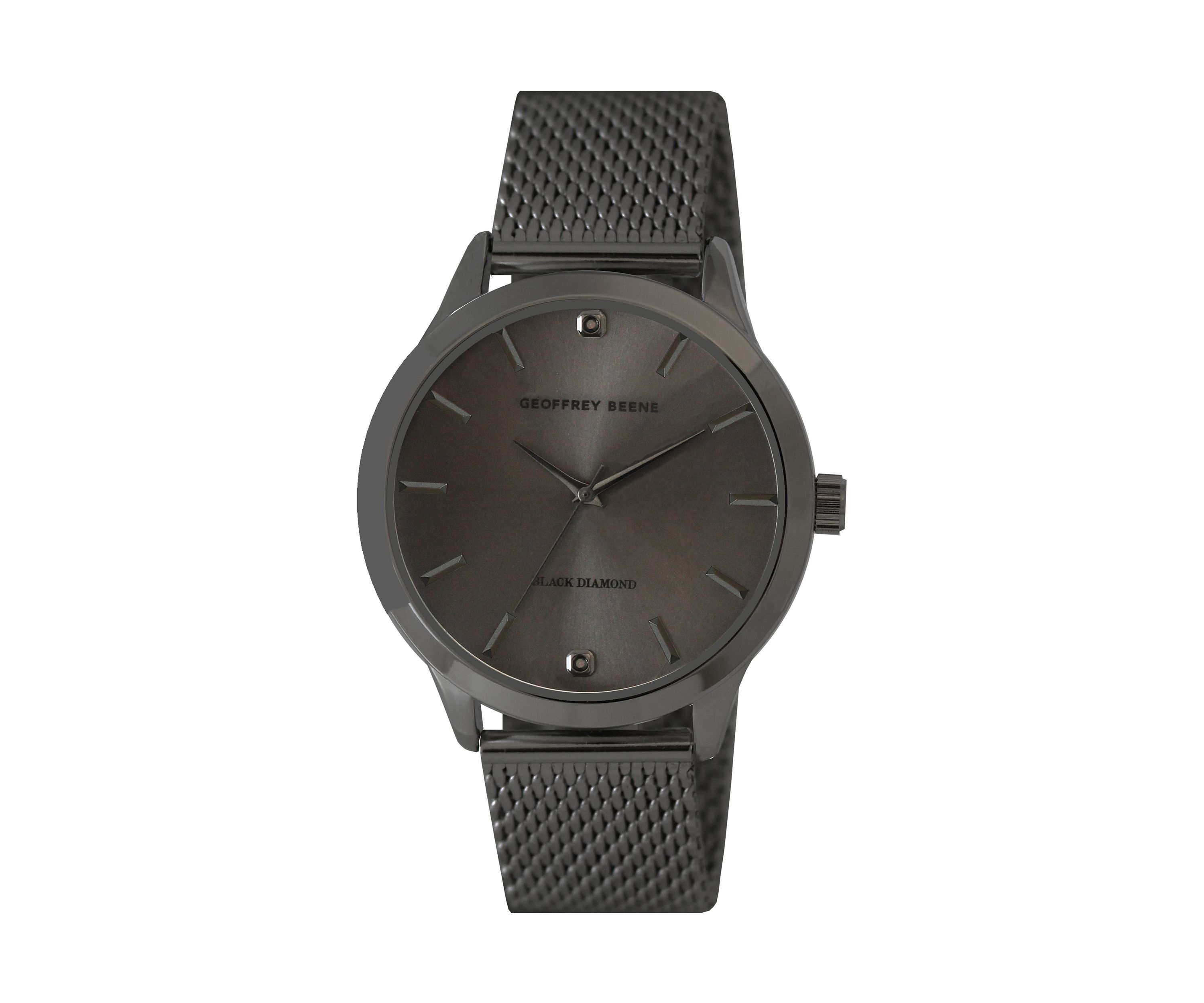 Black Diamond Mesh Watch 