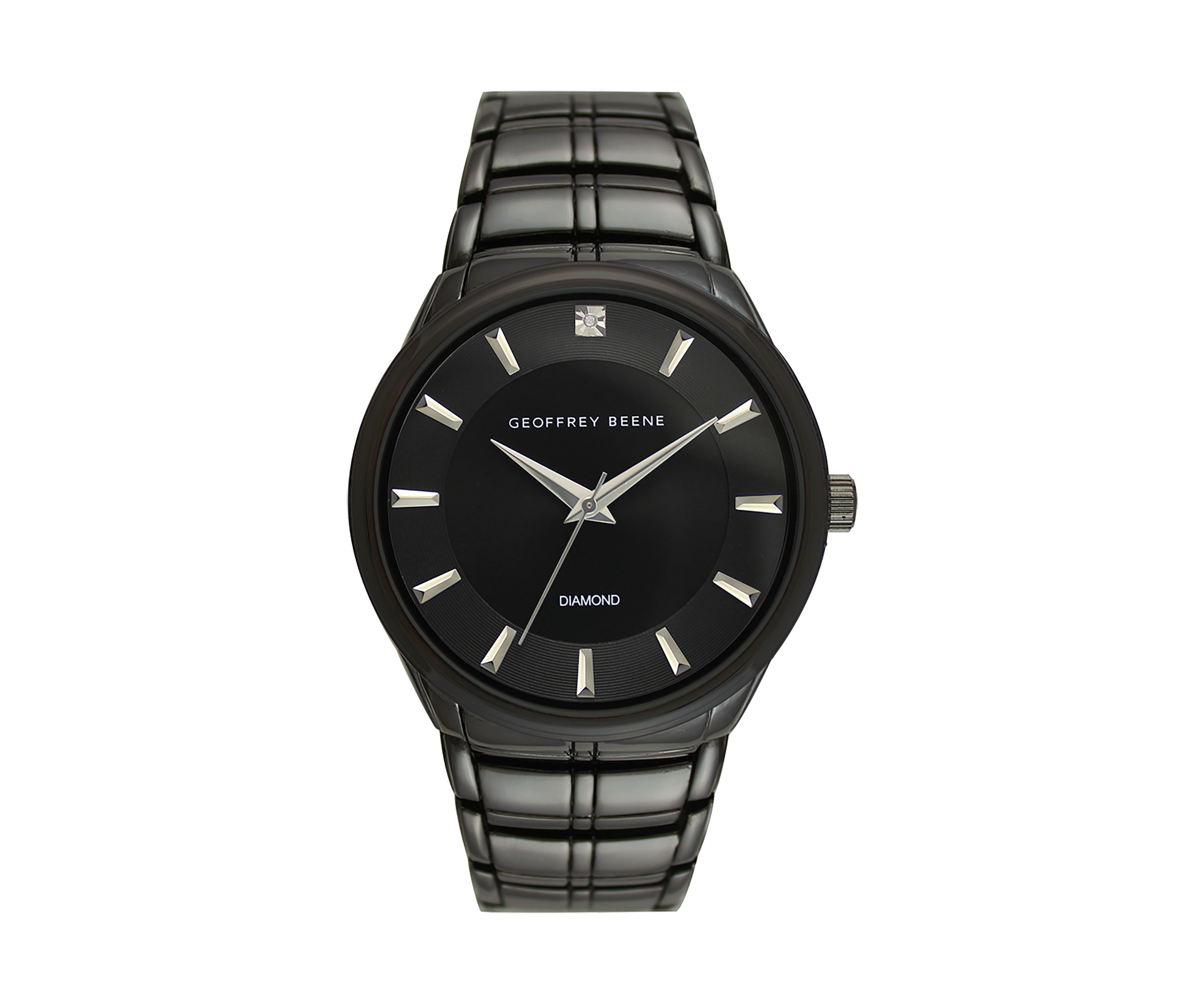 Geoffrey Beene Slim Diamond Dial Bracelet Watch | Belk