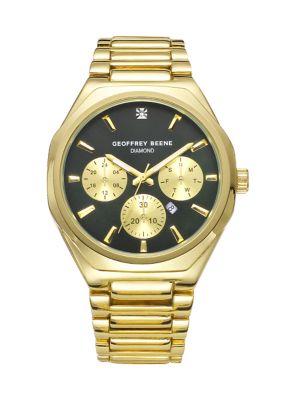 Geoffrey Beene Men's Genuine Diamond Bracelet Watch