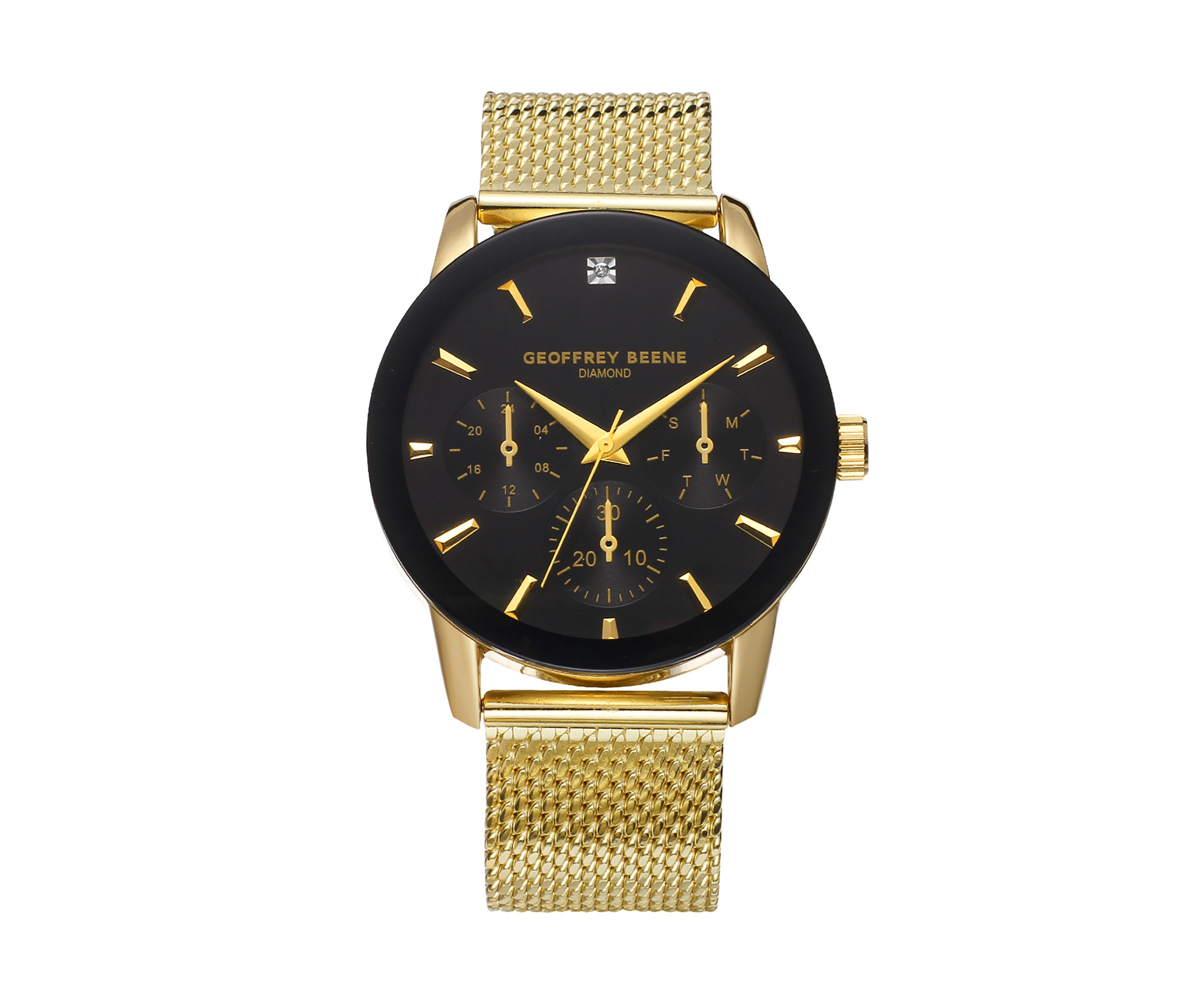 Genuine Diamond Mesh Bracelet Watch
