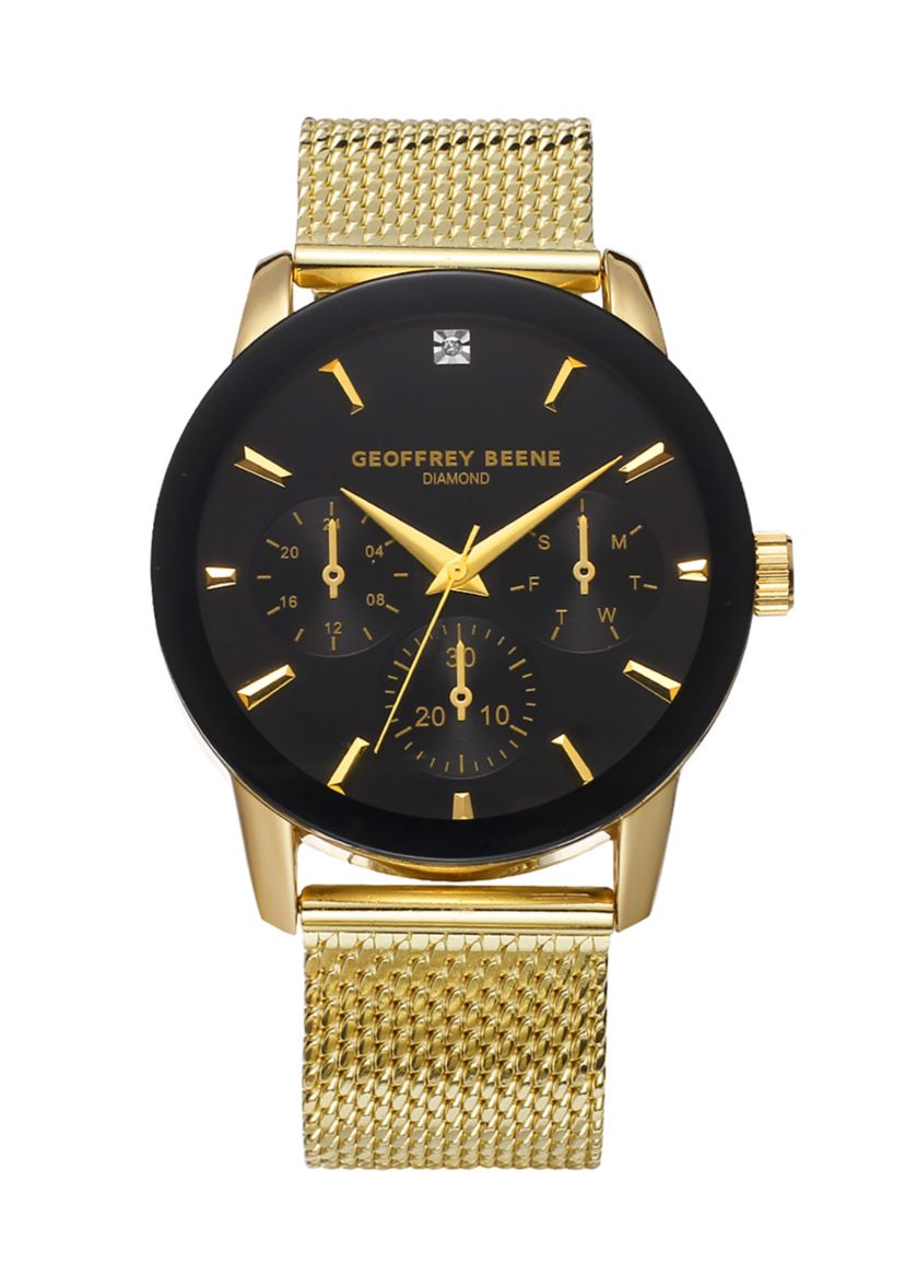 Genuine Diamond Mesh Bracelet Watch