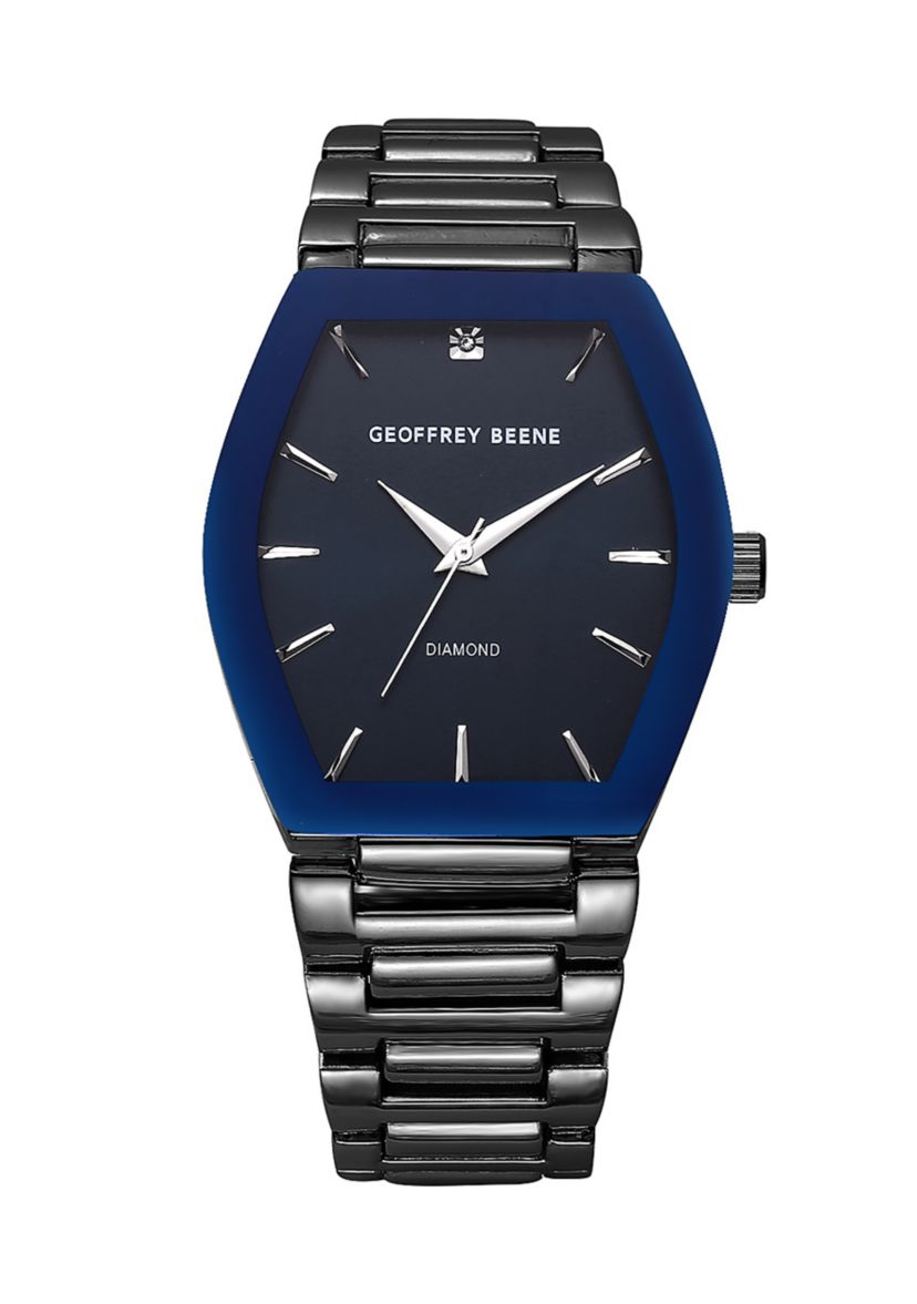 40 Millimeter Genuine Diamond Dial Tonneau Bracelet Watch