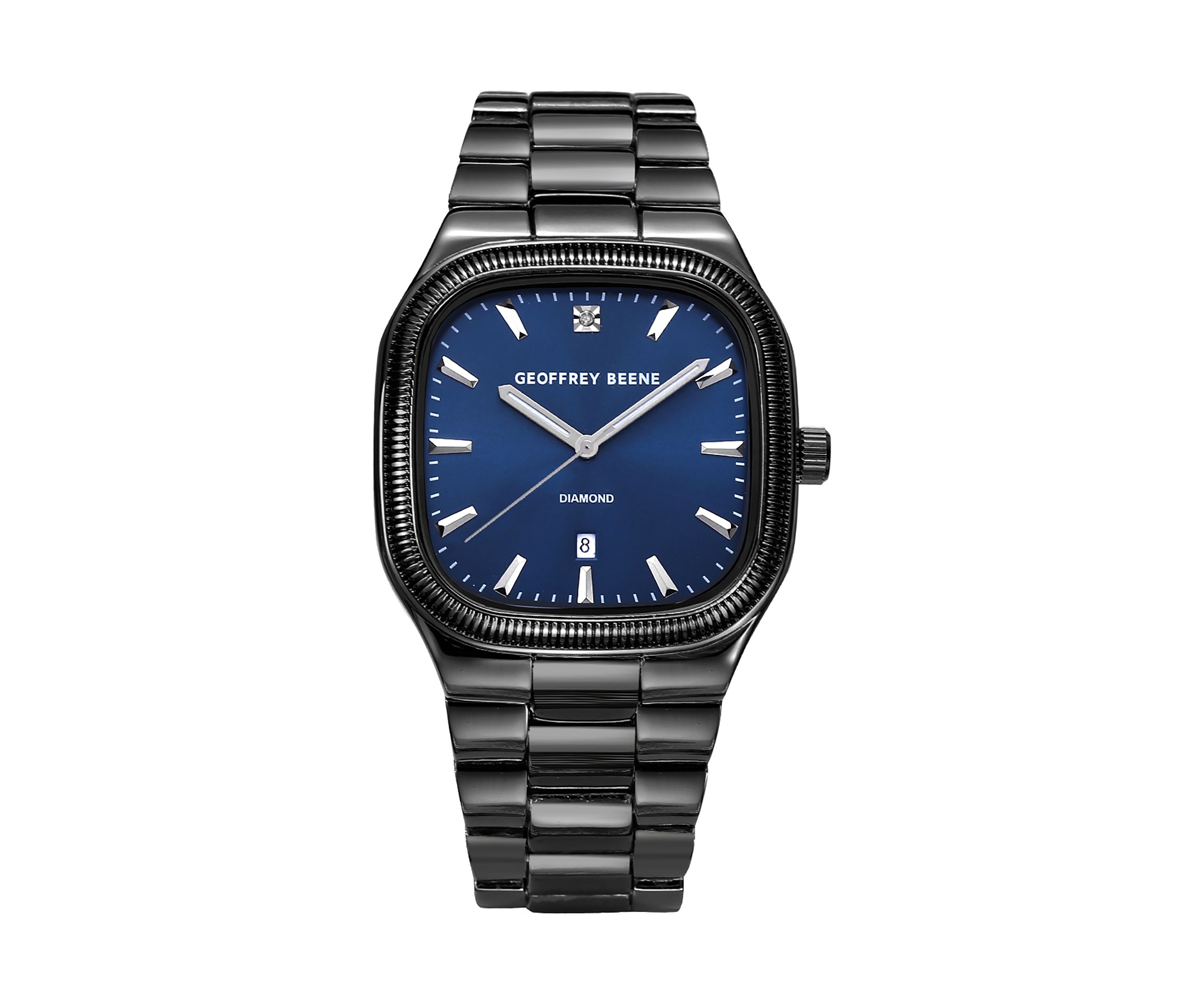 Black Square Face Metal Watch