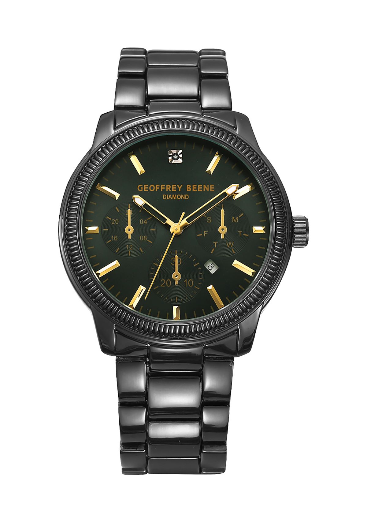 Gunmetal Gold Tone Accent Metal Watch