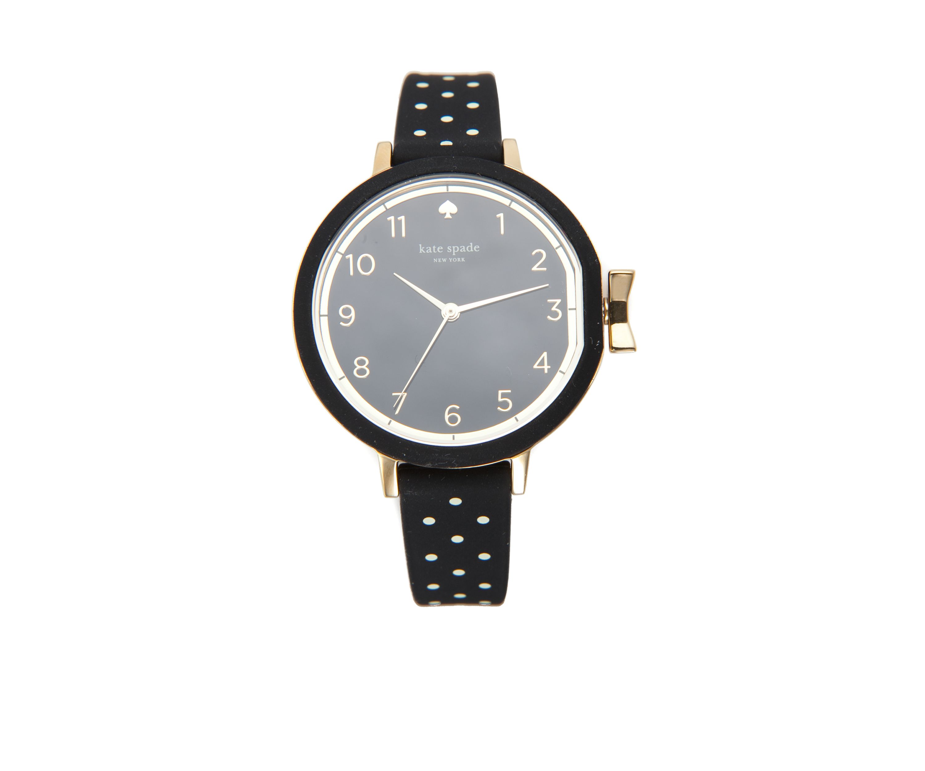 Gold-Tone Dot Silicone Park Row Watch