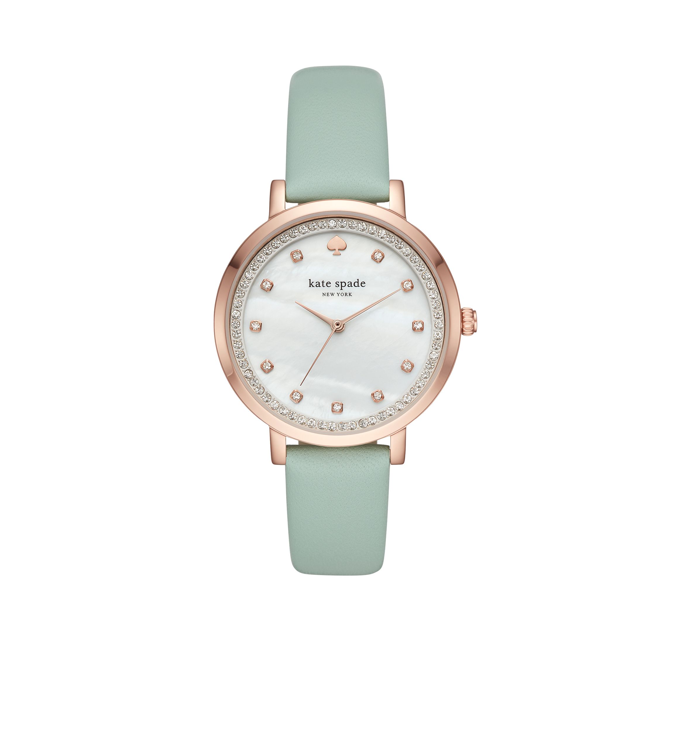 Rose Gold-Tone Monterey Leather Strap Watch
