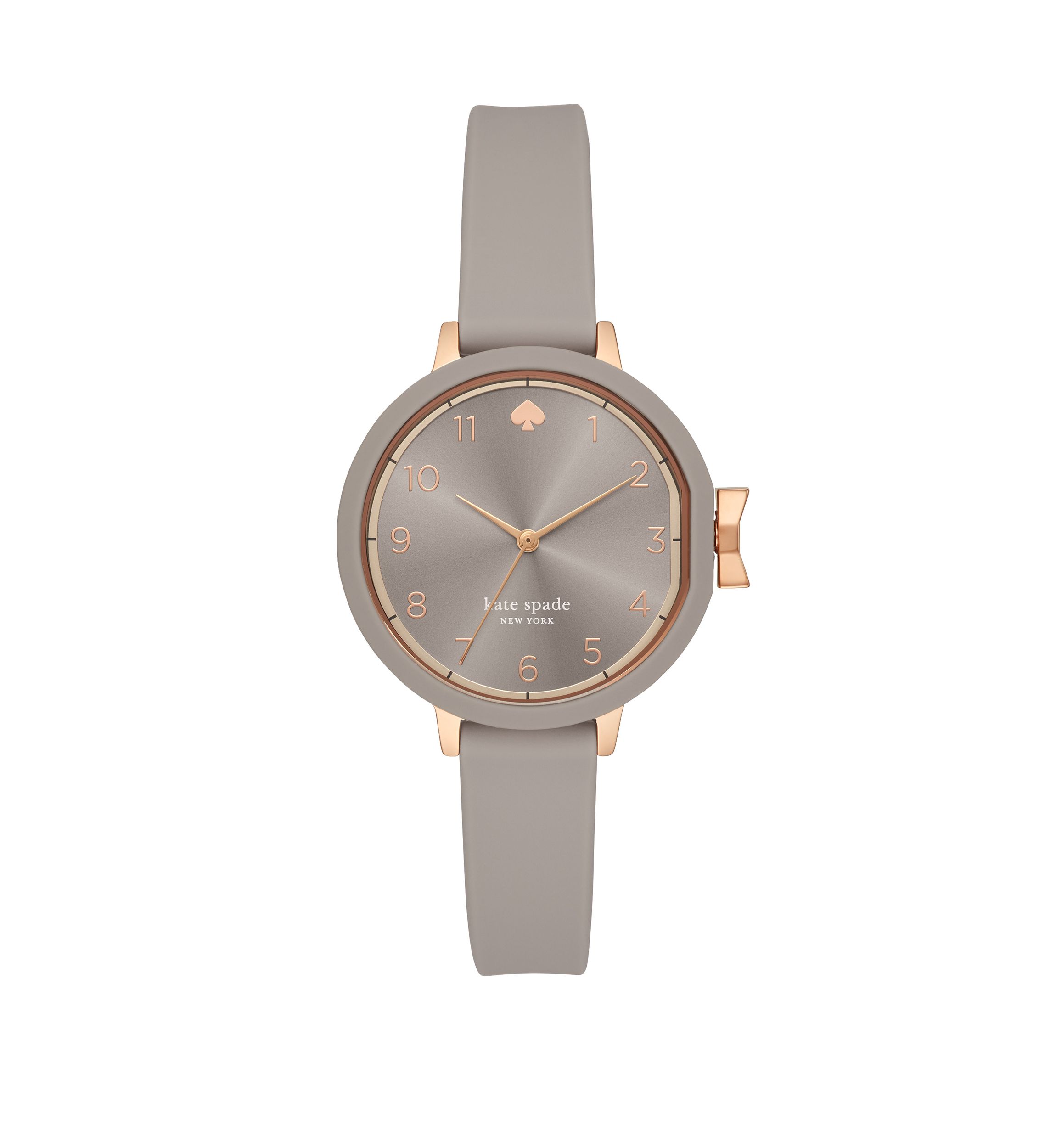Park Row 3 Hand Warm Taupe Silicone Watch