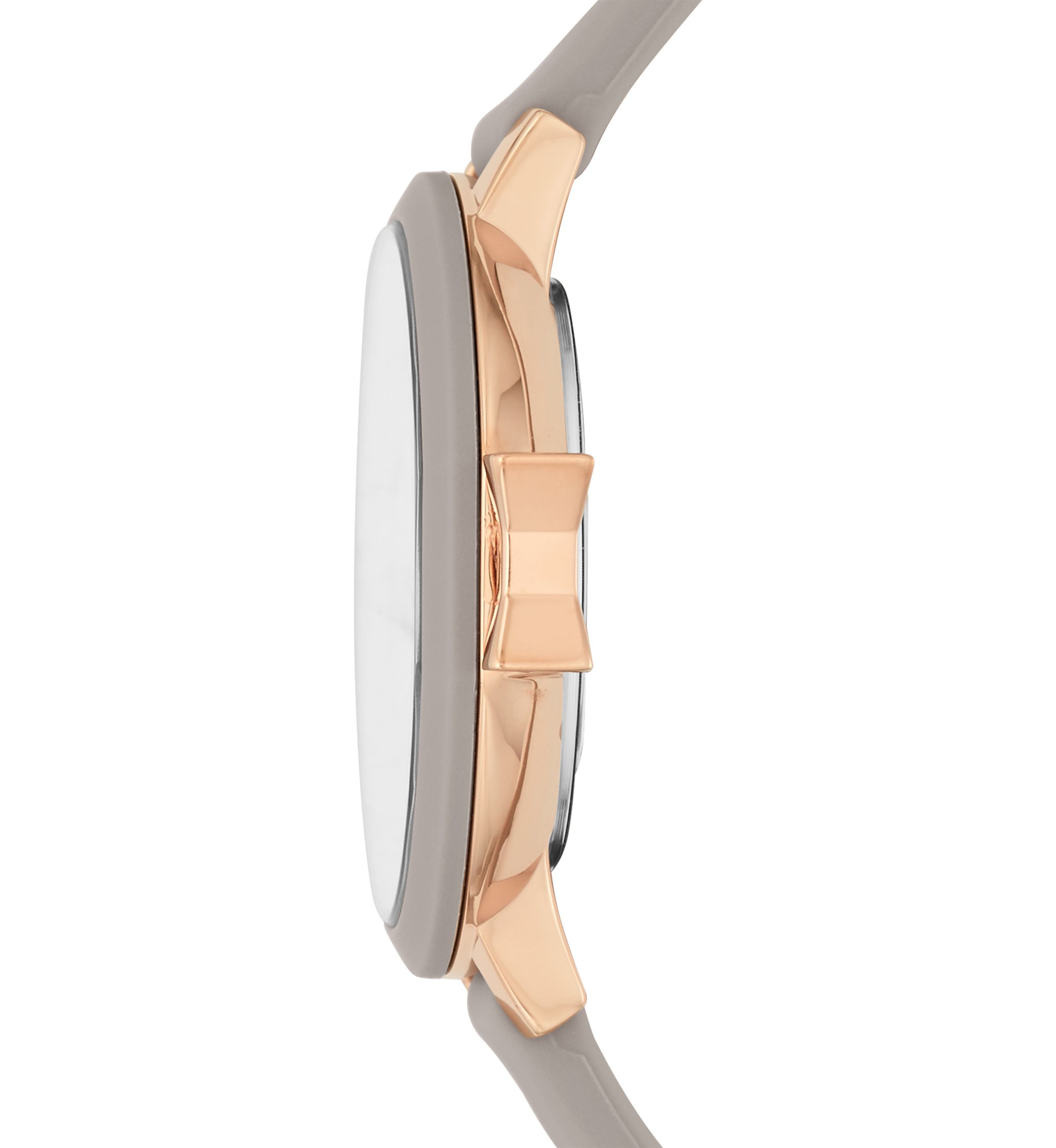Park Row 3 Hand Warm Taupe Silicone Watch