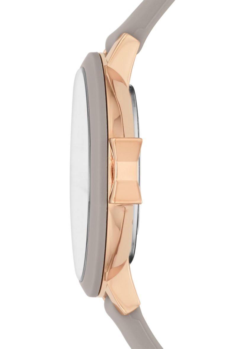 Park Row 3 Hand Warm Taupe Silicone Watch