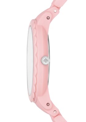 kate spade new york® Morningside Three-Hand Pink Silicone Watch | belk