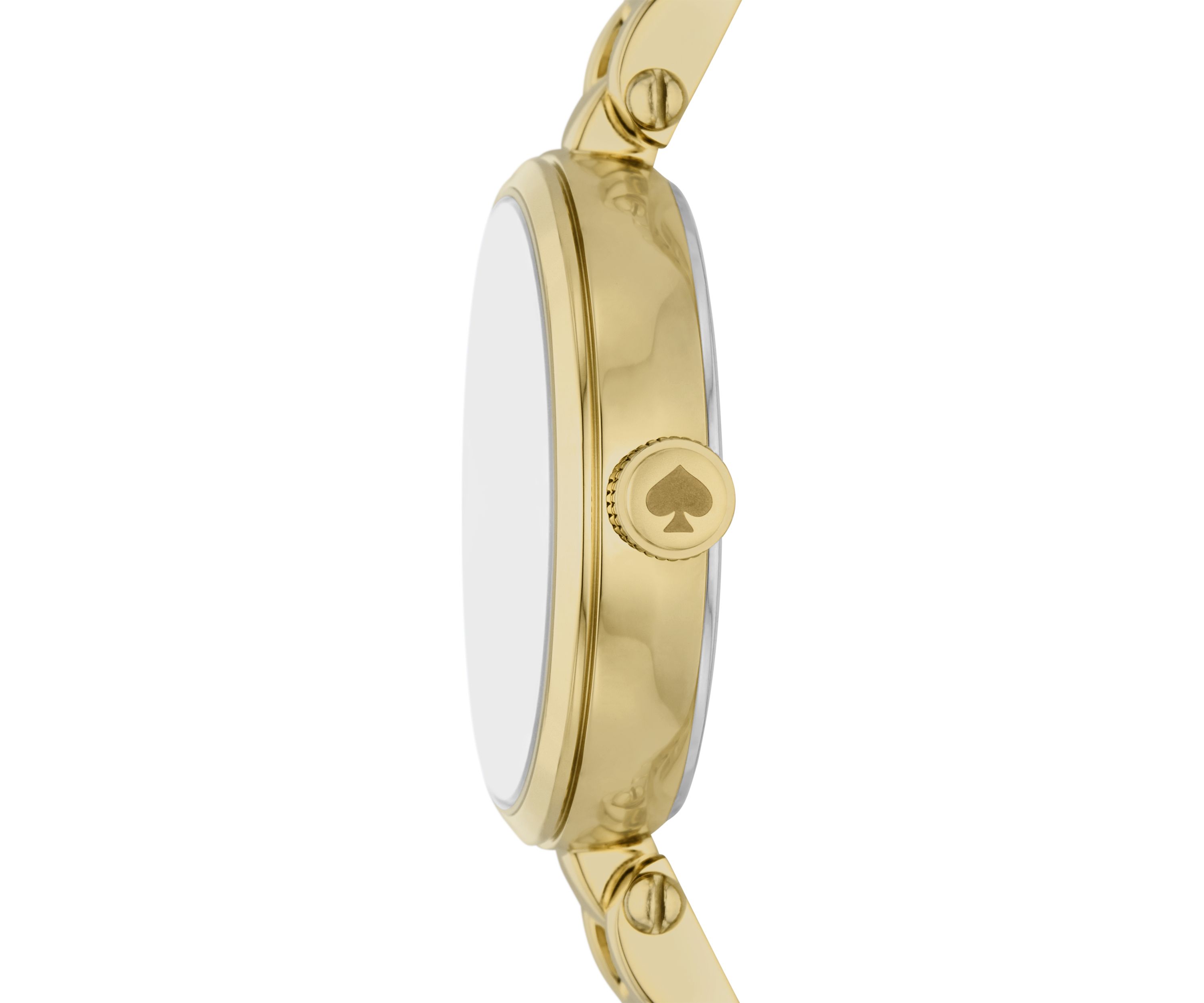 Holland Three Hand Gold Tone Stainless Steel Watch