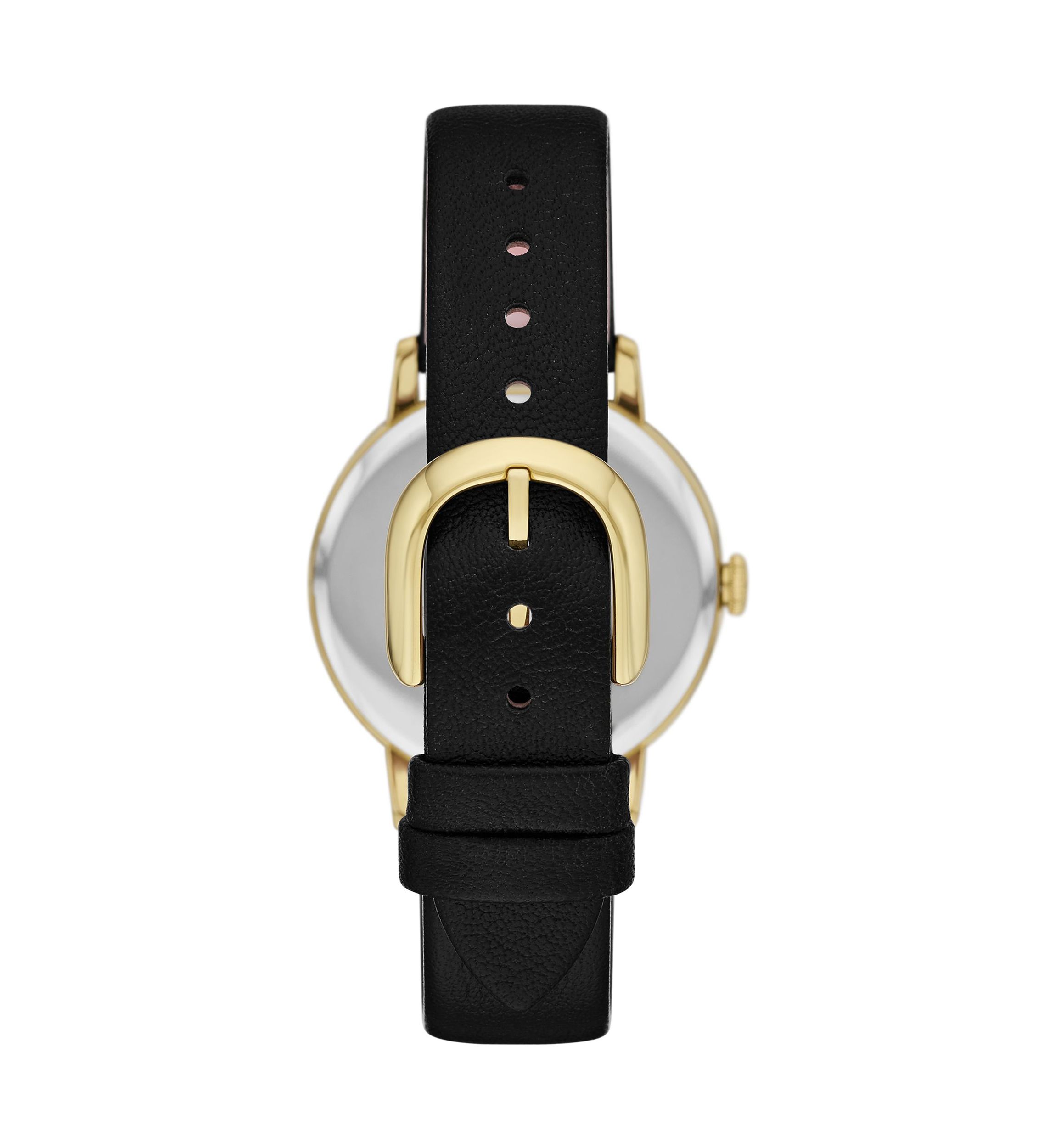 Cat Black Leather Watch 