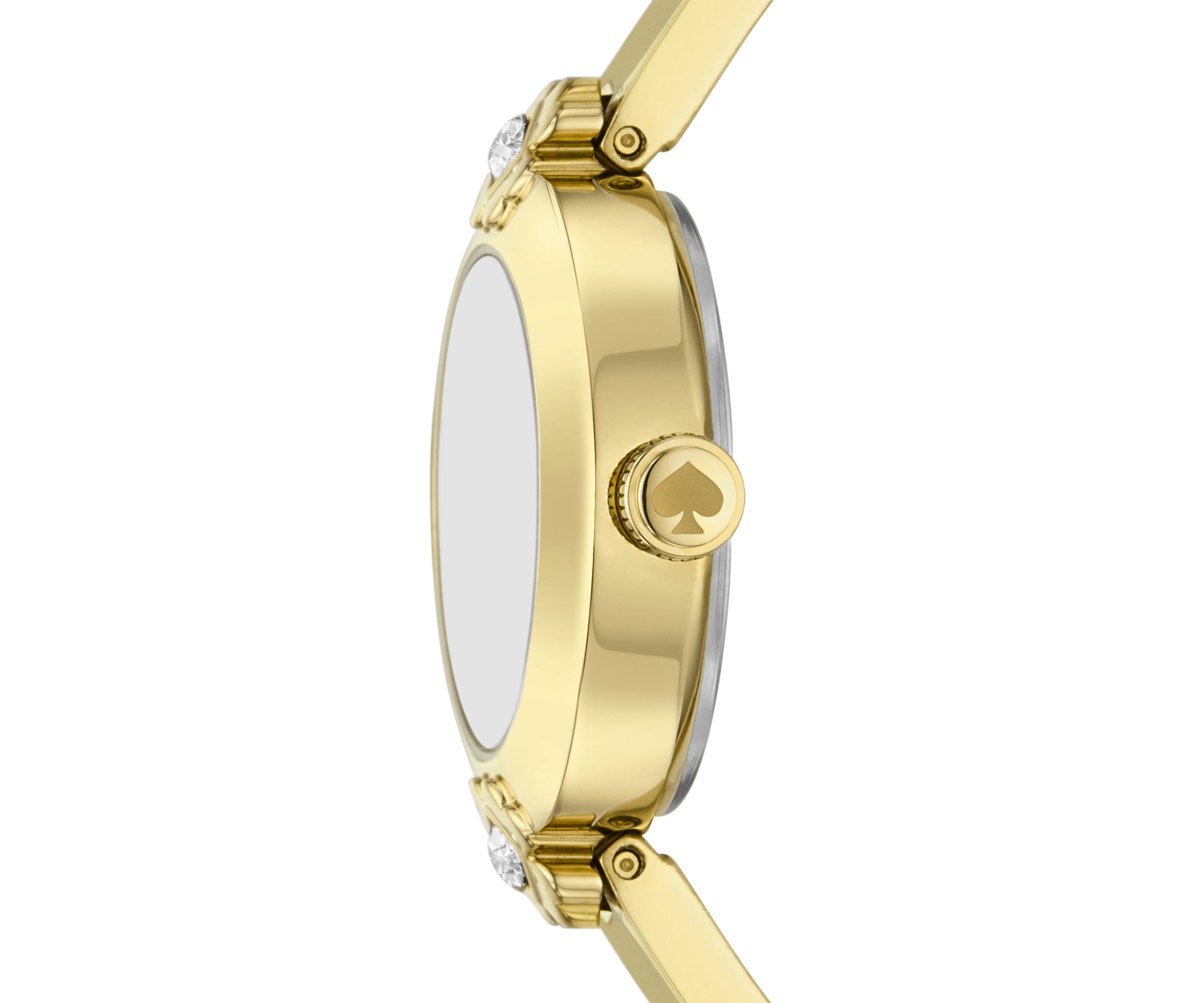 Gold Tone Small Crystal Watch