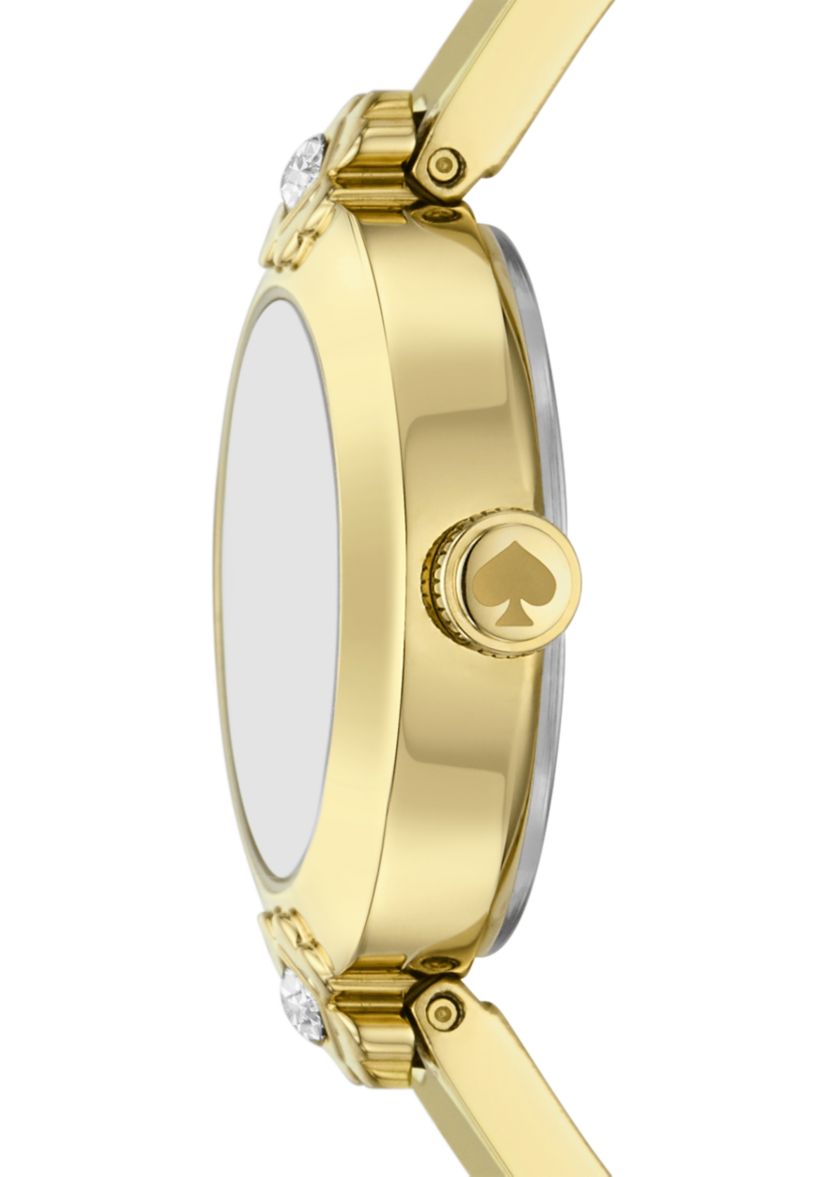 Gold Tone Small Crystal Watch