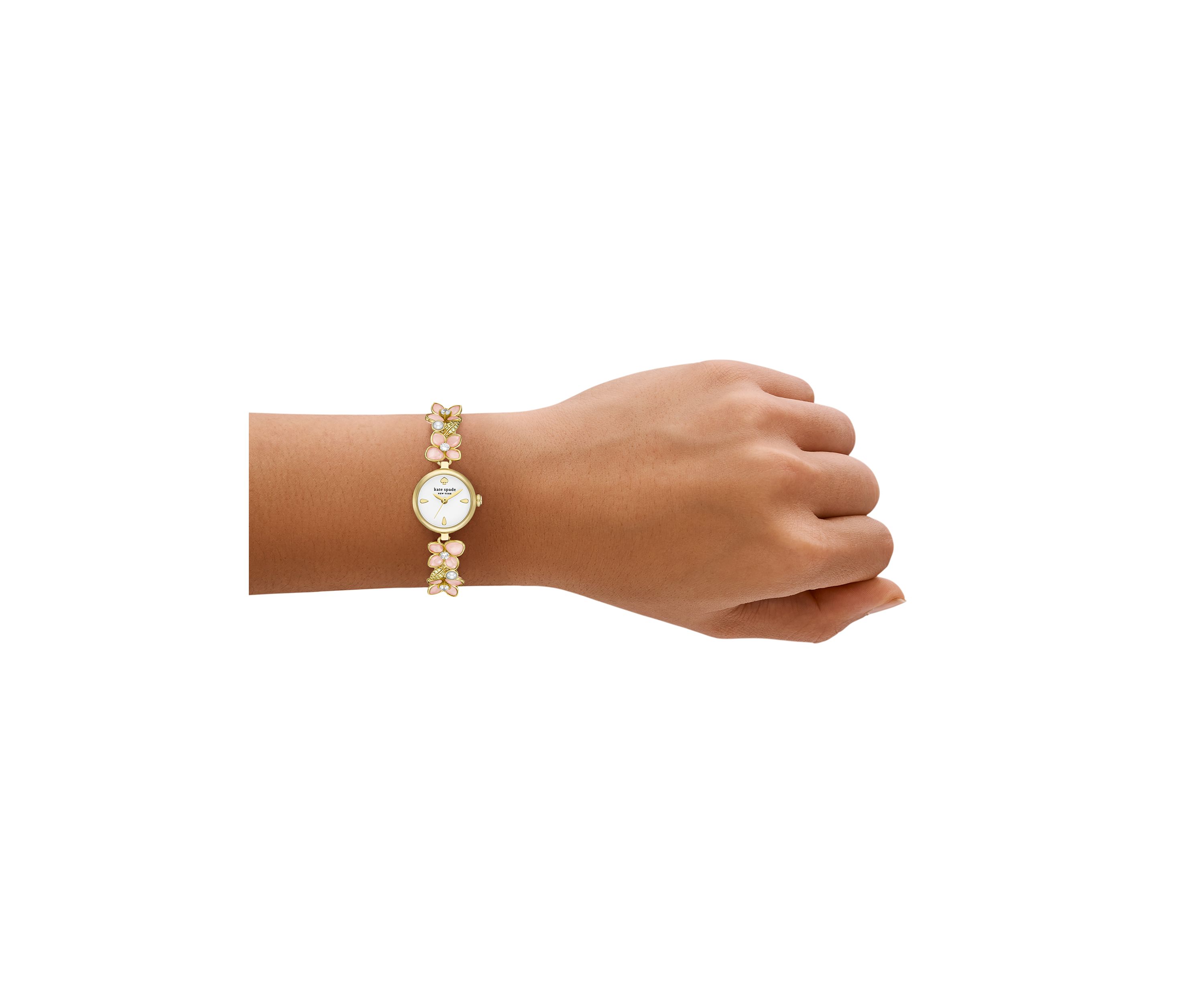 Pink Floral Monroe Bracelet Watch