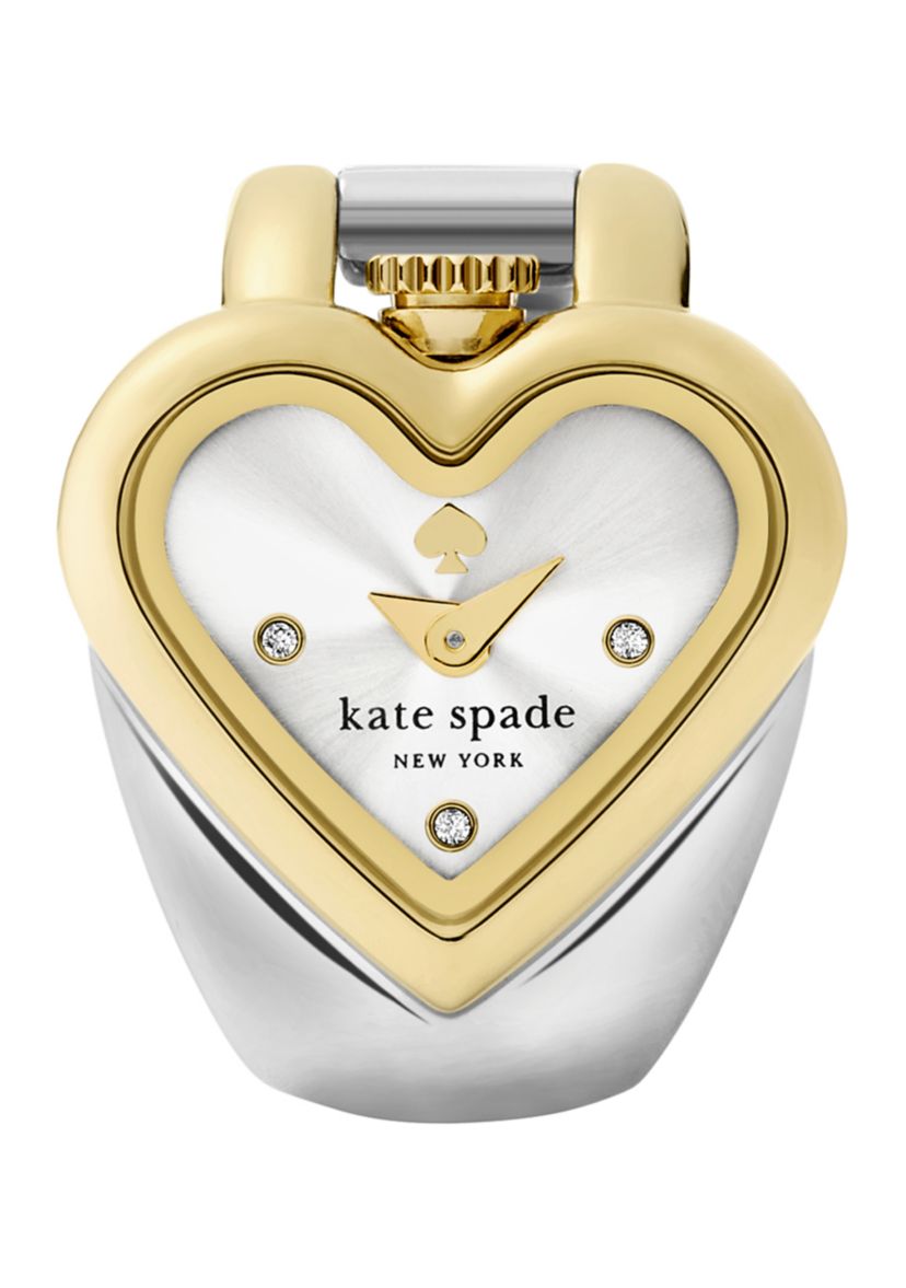 Two Tone Monroe Heart Watch Ring