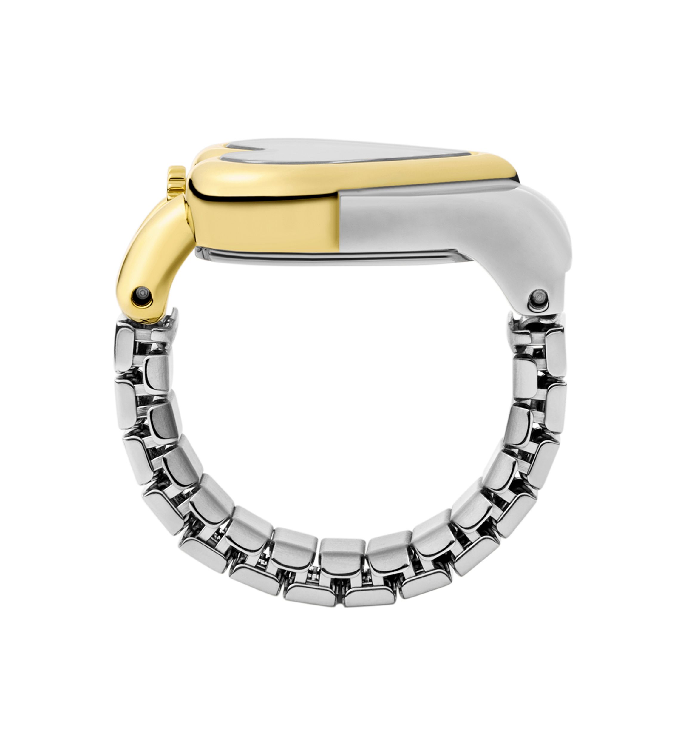 Two Tone Monroe Heart Watch Ring