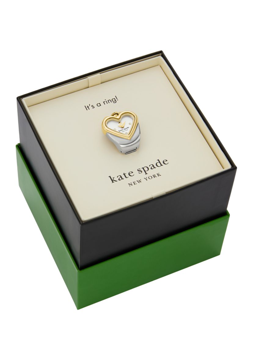 Two Tone Monroe Heart Watch Ring