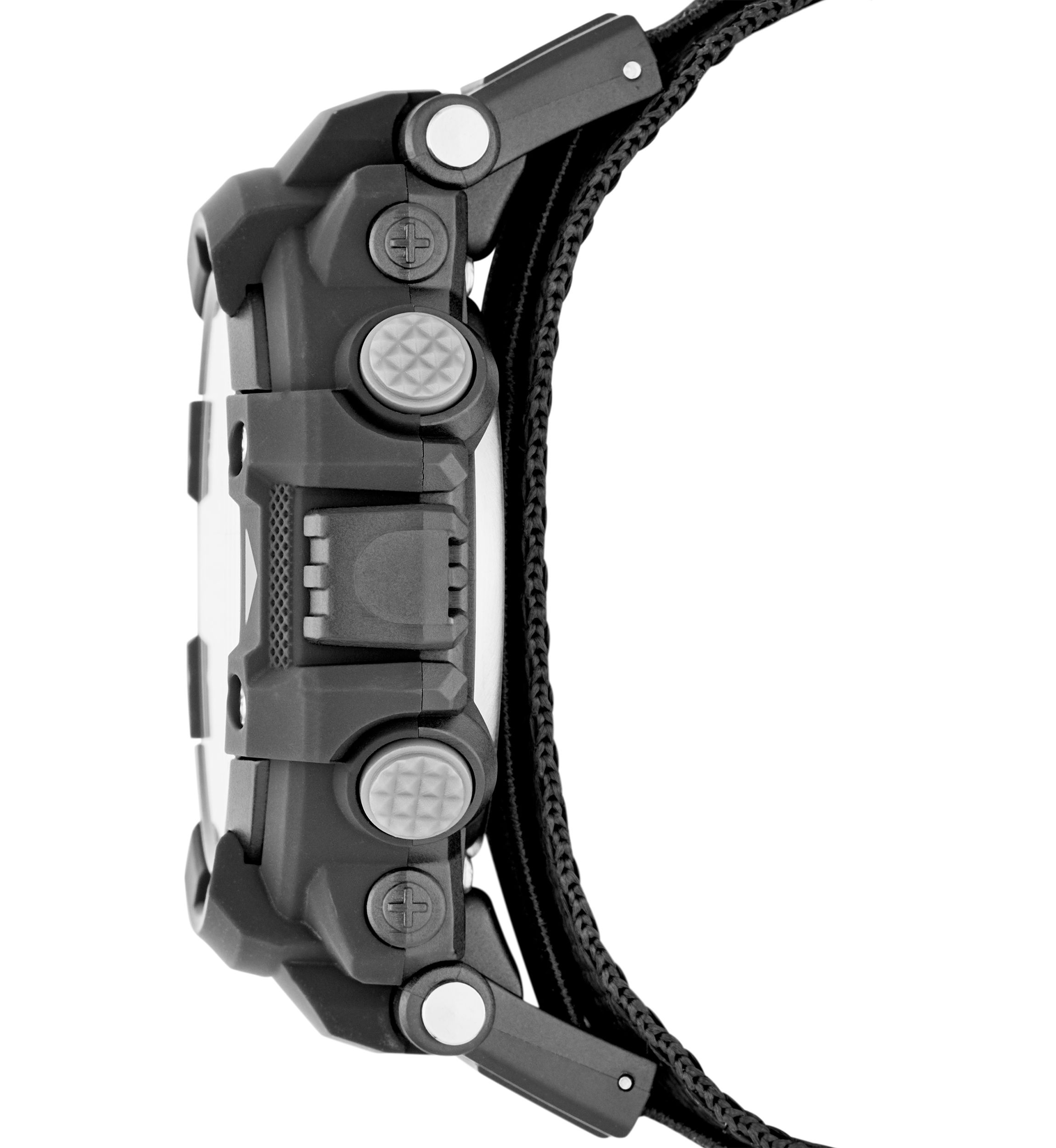 Keats 55 Millimeter Sport Digital Chronograph Watch with Fast Wrap Strap and Plastic Case