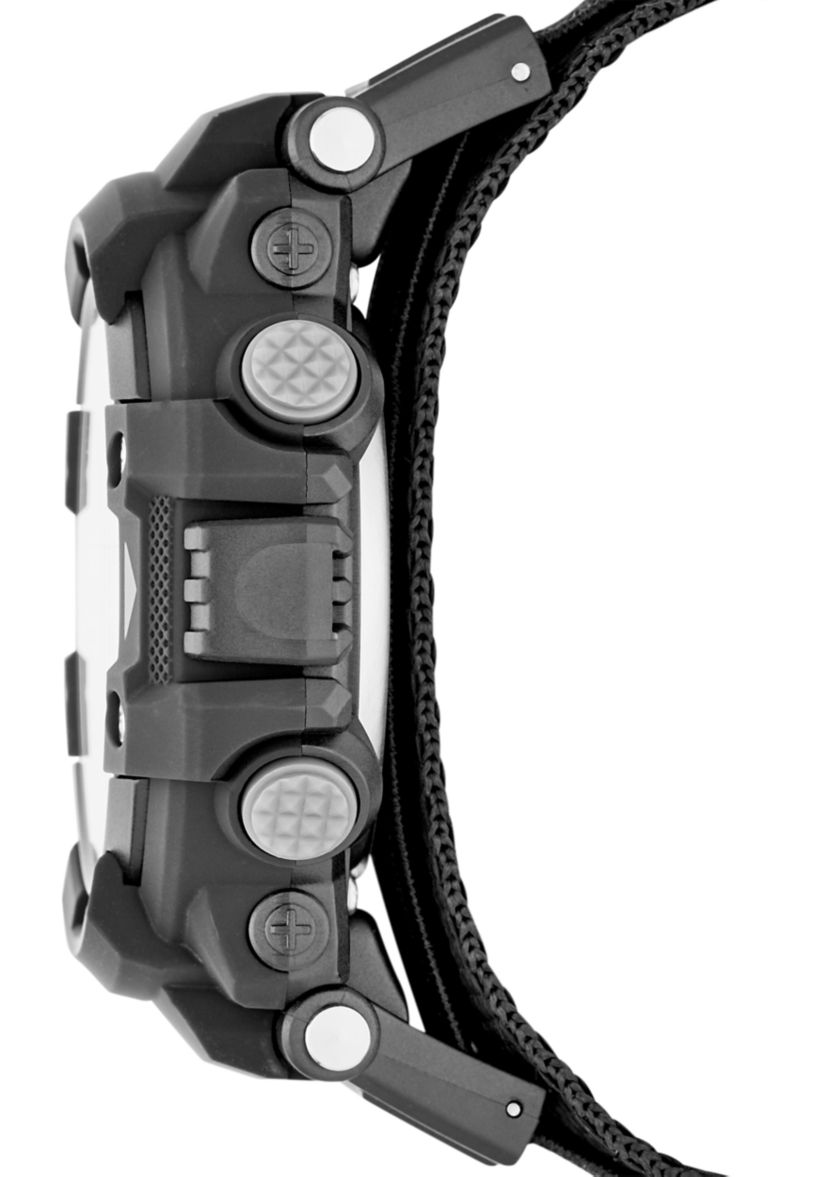 Keats 55 Millimeter Sport Digital Chronograph Watch with Fast Wrap Strap and Plastic Case