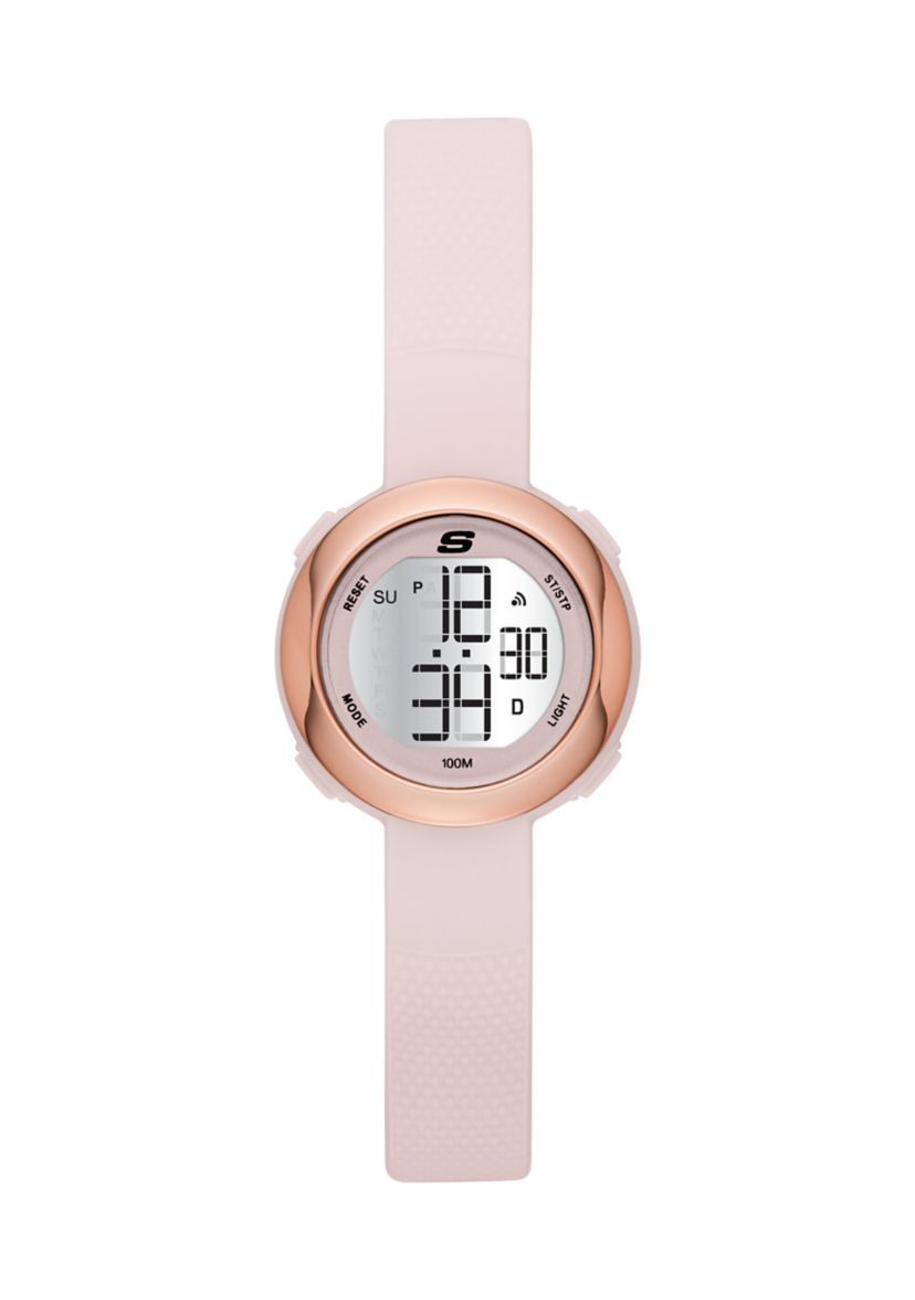 Sunridge Womens Blush and Rose Gold Tone Digital Watch