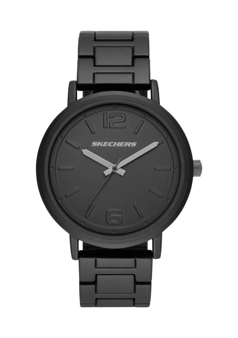 Ardmore 46 Millimeter Quartz Analog Watch with Metal Case and Bracelet, Black