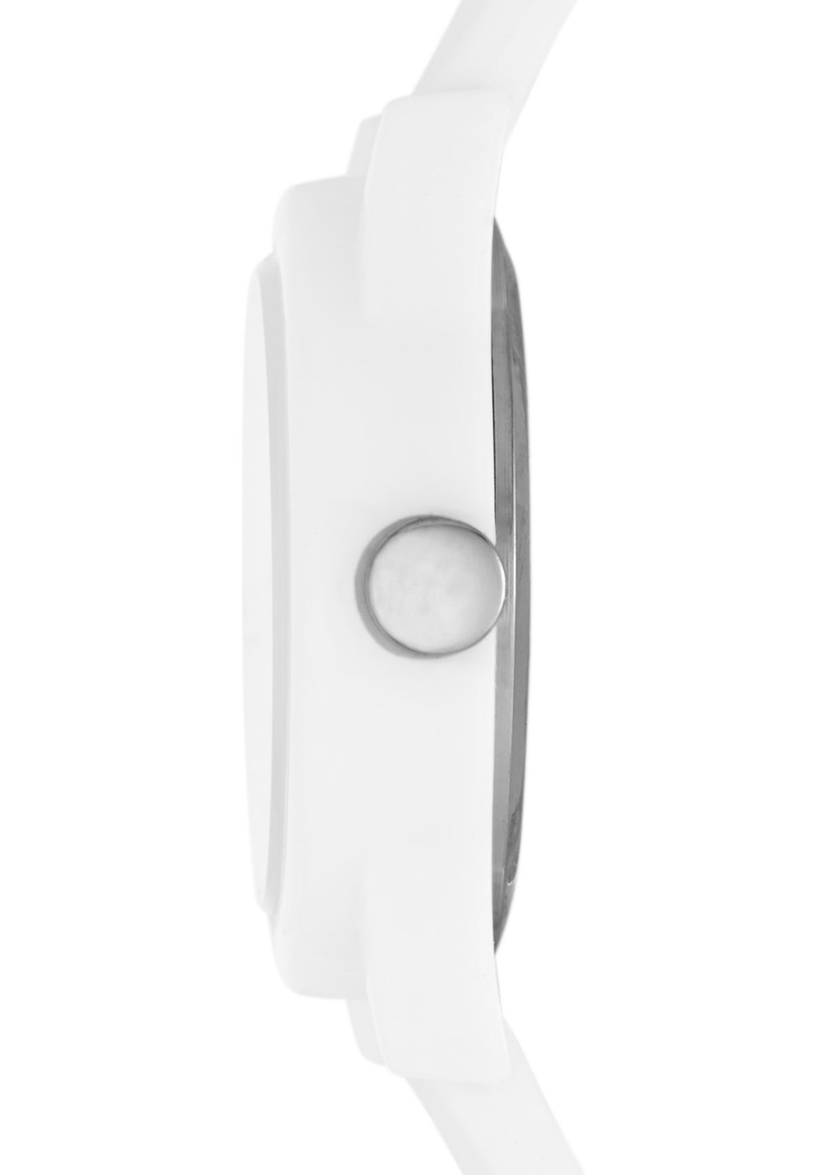 Rosencrans 30 Millimeter Quartz Analog Watch with Silicone Strap and Plastic Case, White
