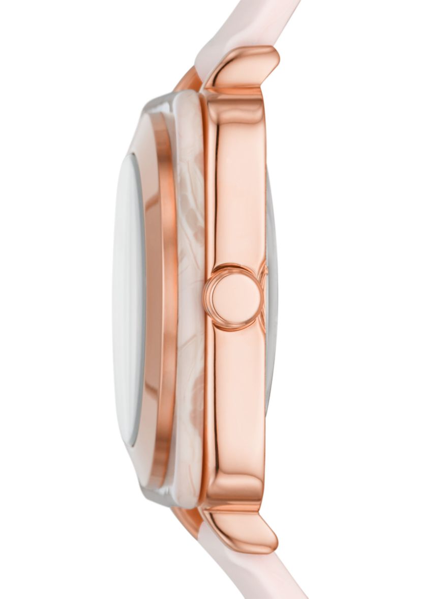 Womens Calabar Square Three Hand Silicone Watch