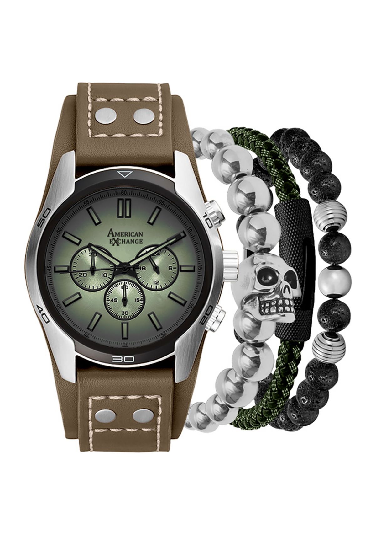 Silver Tone Bracelet Watch Set